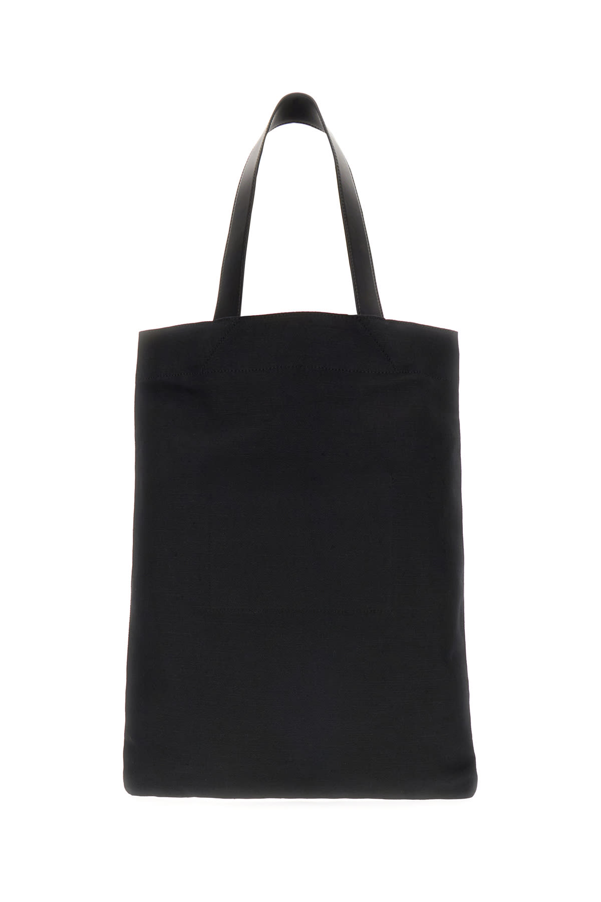 Shop Jil Sander Black Canvas Shopping Bag In 001