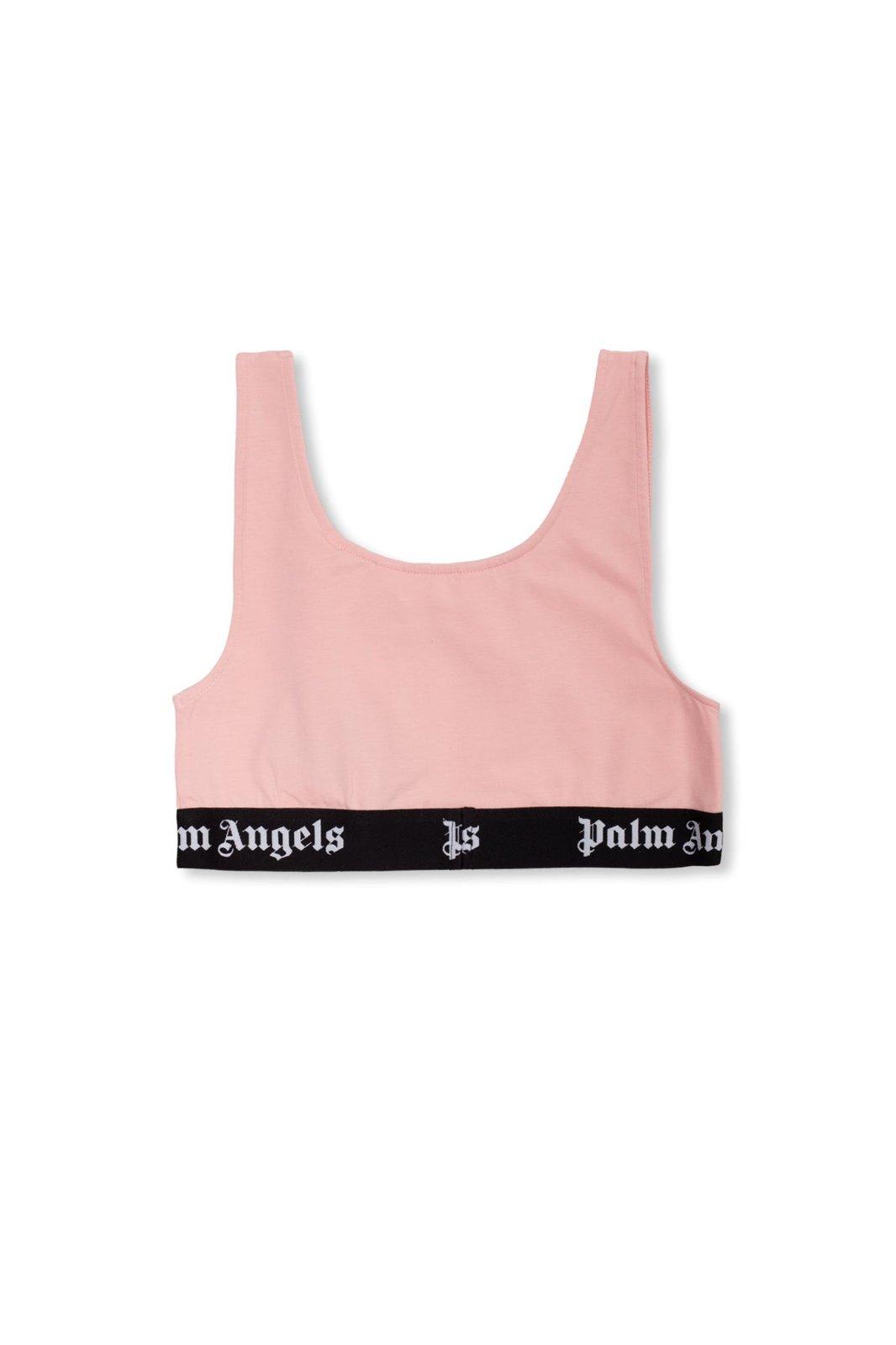 Shop Palm Angels Waistband Logo Sporty Top In Rosa