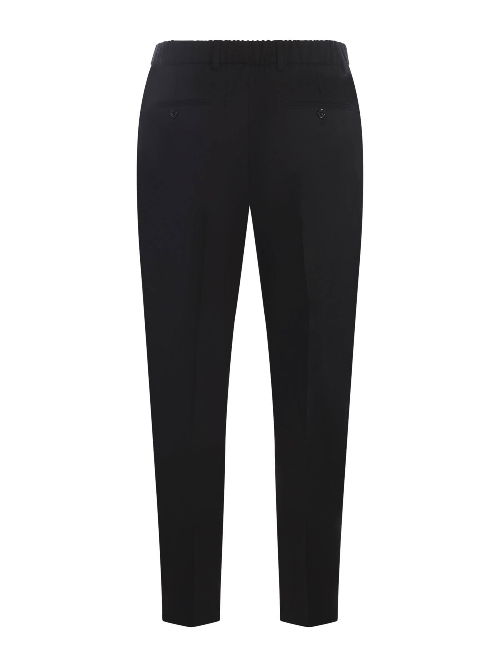 Shop Be Able Trousers  In Wool Blend In Nero