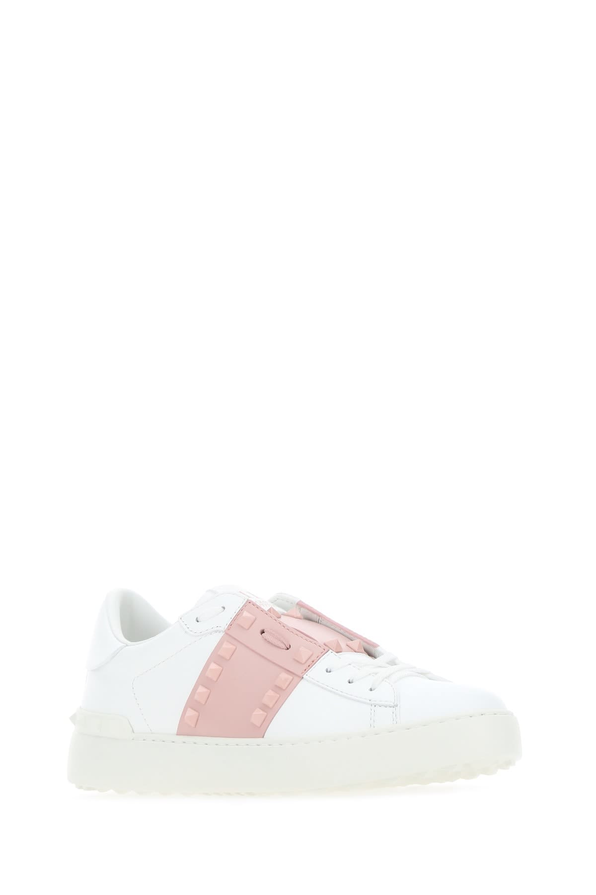 Shop Valentino Sneaker Rockstud Untitl In Biancowaterrosebianco