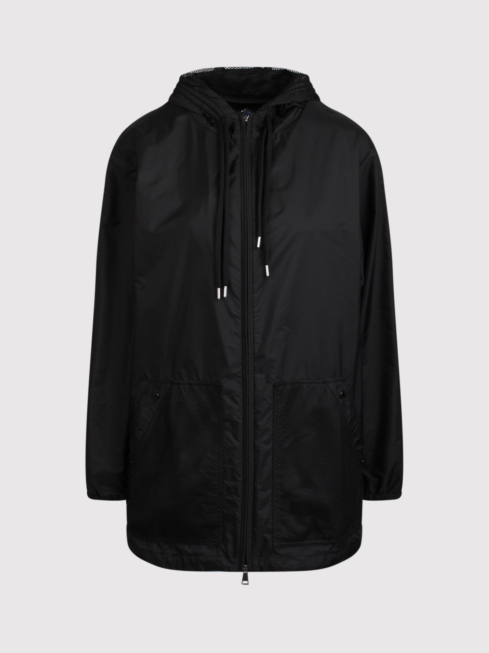 Shop Moncler Mesh-panels Hooded Jacket