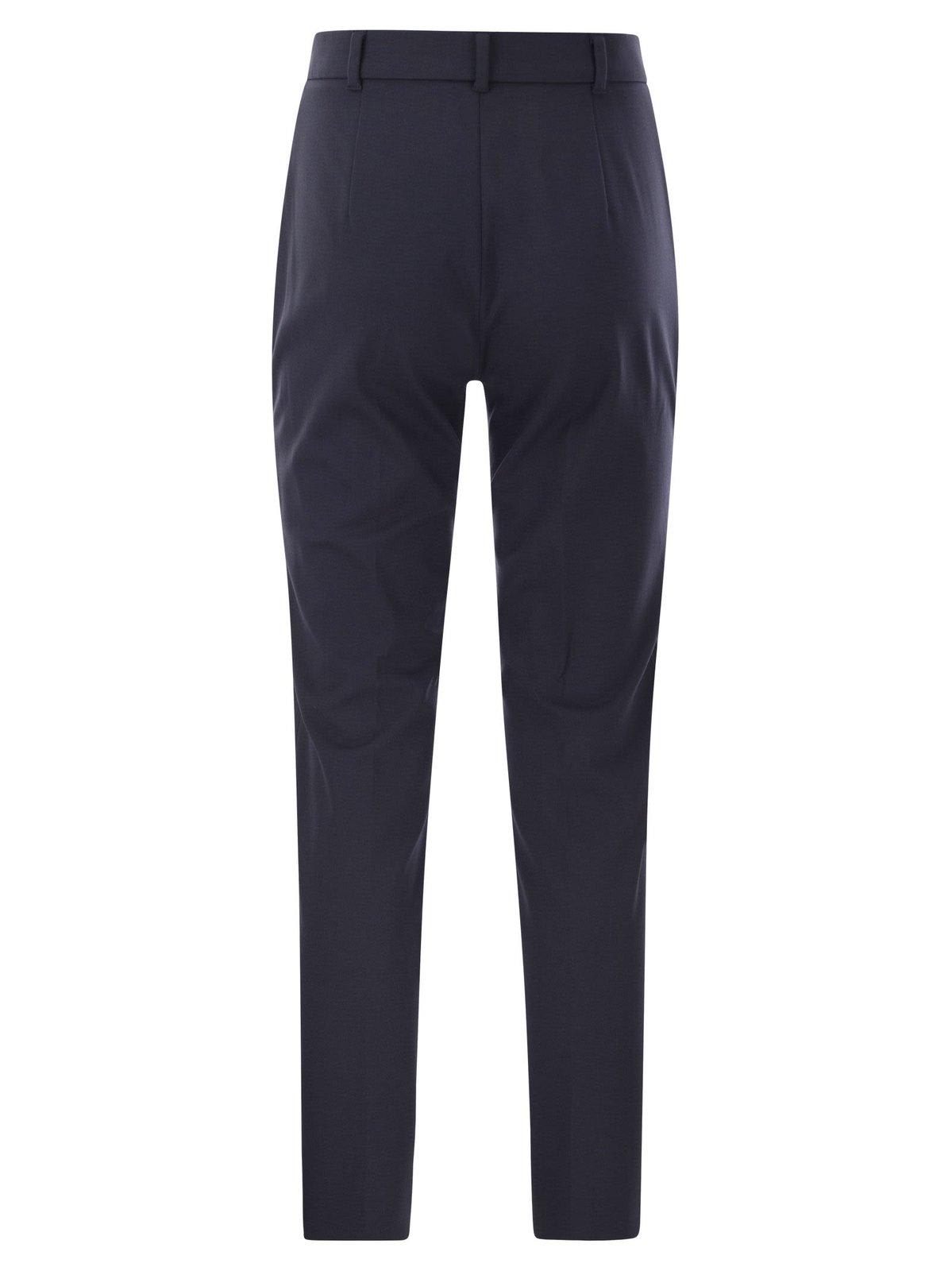 Max Mara Ananas Slim Fit Tailored Trousers In Blue