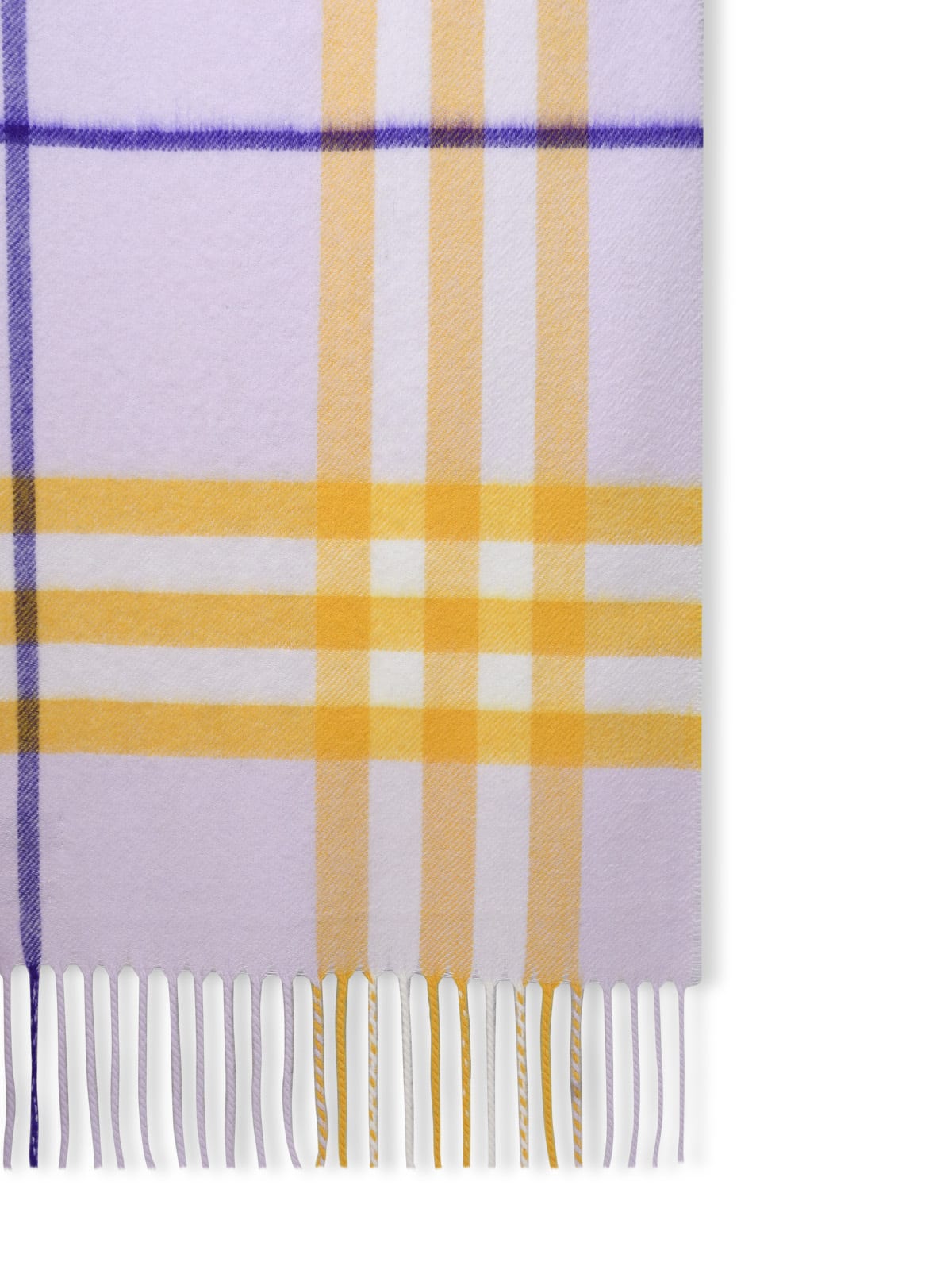 Shop Burberry Lilac Cashmere Scarf In Liliac