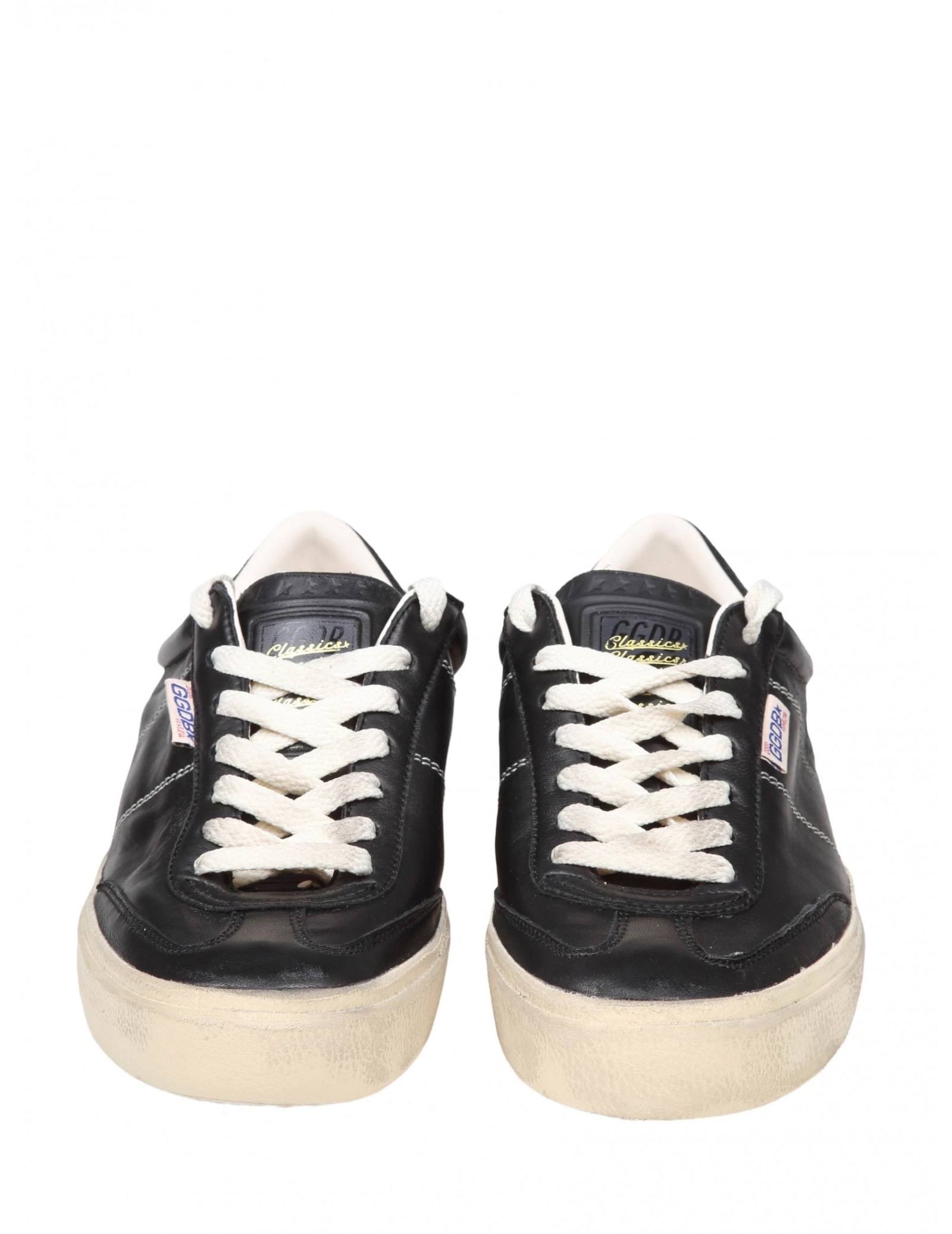 Shop Golden Goose Soul Star Sneakers In Black Leather