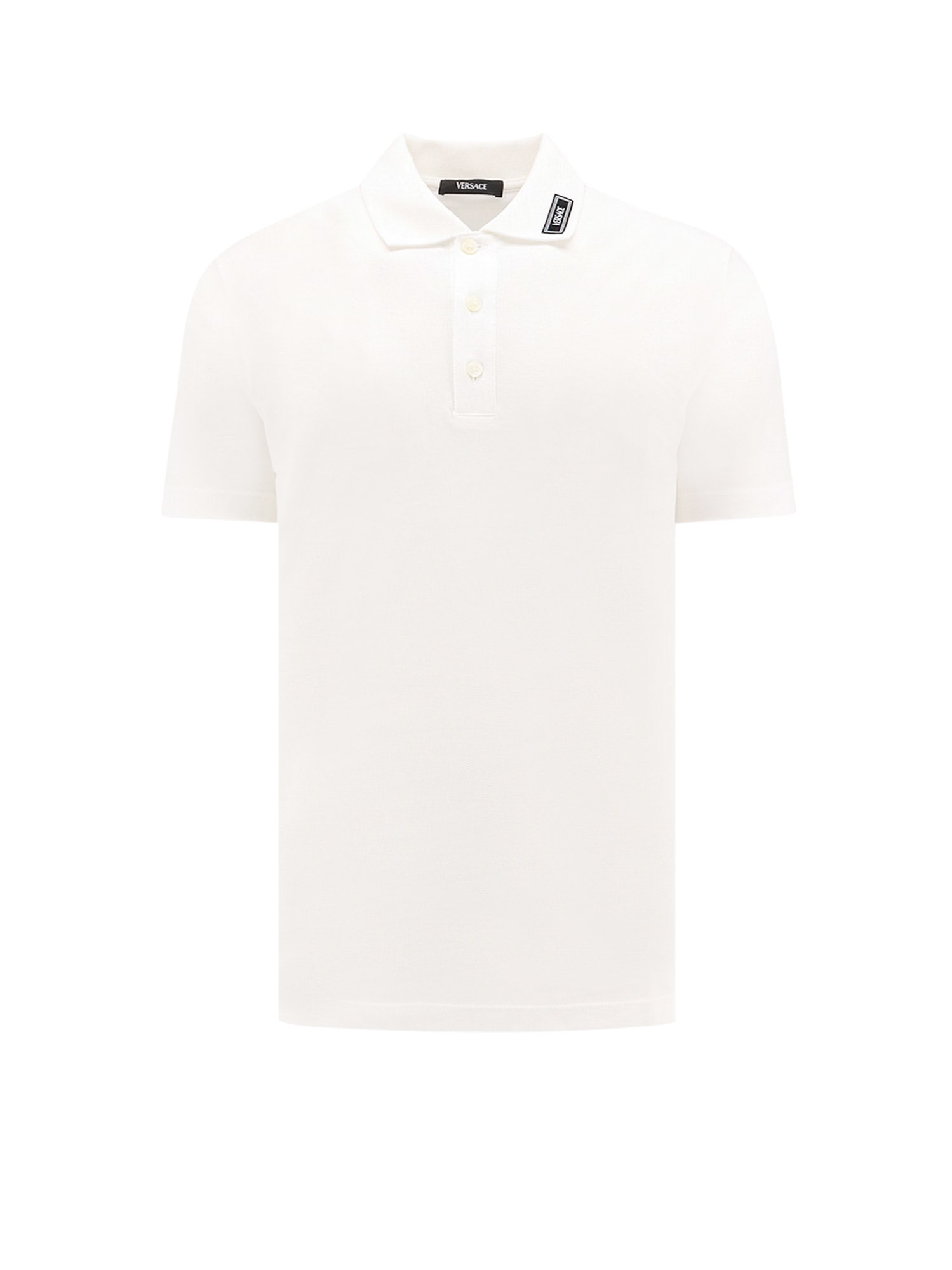 Shop Versace Polo Shirt In White