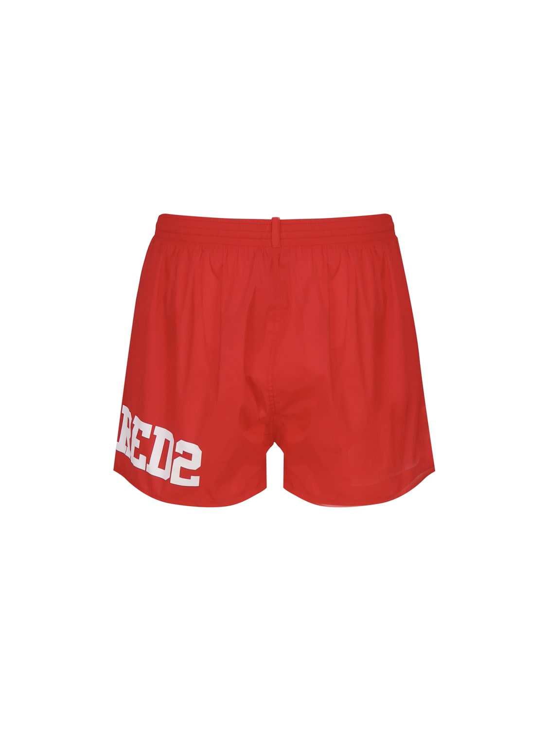 Shop Dsquared2 Logo Swimsuit In Contrasting Color In Red/white