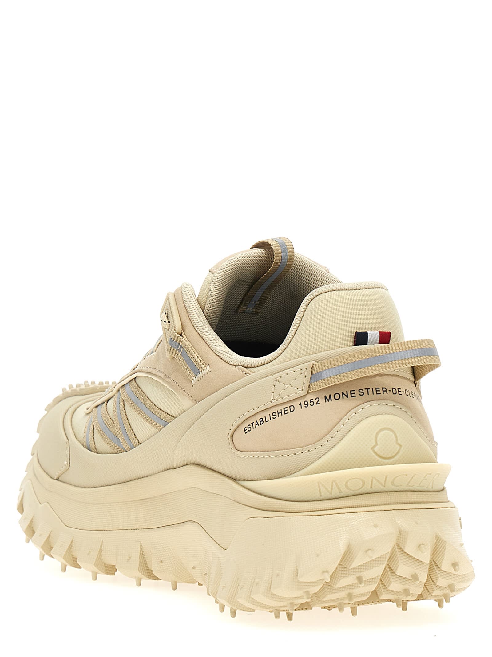 Shop Moncler Trailgrip Gtx Sneakers In Beige