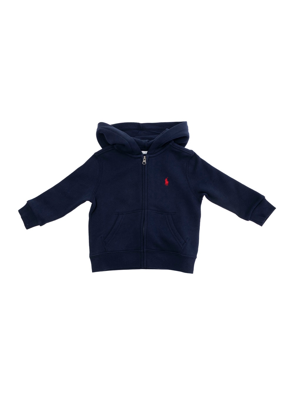 Polo Ralph Lauren Blue Sweatshirt With Fixed Hood And Pony Embroidery On The Front In Cotton Blend Baby In Blue