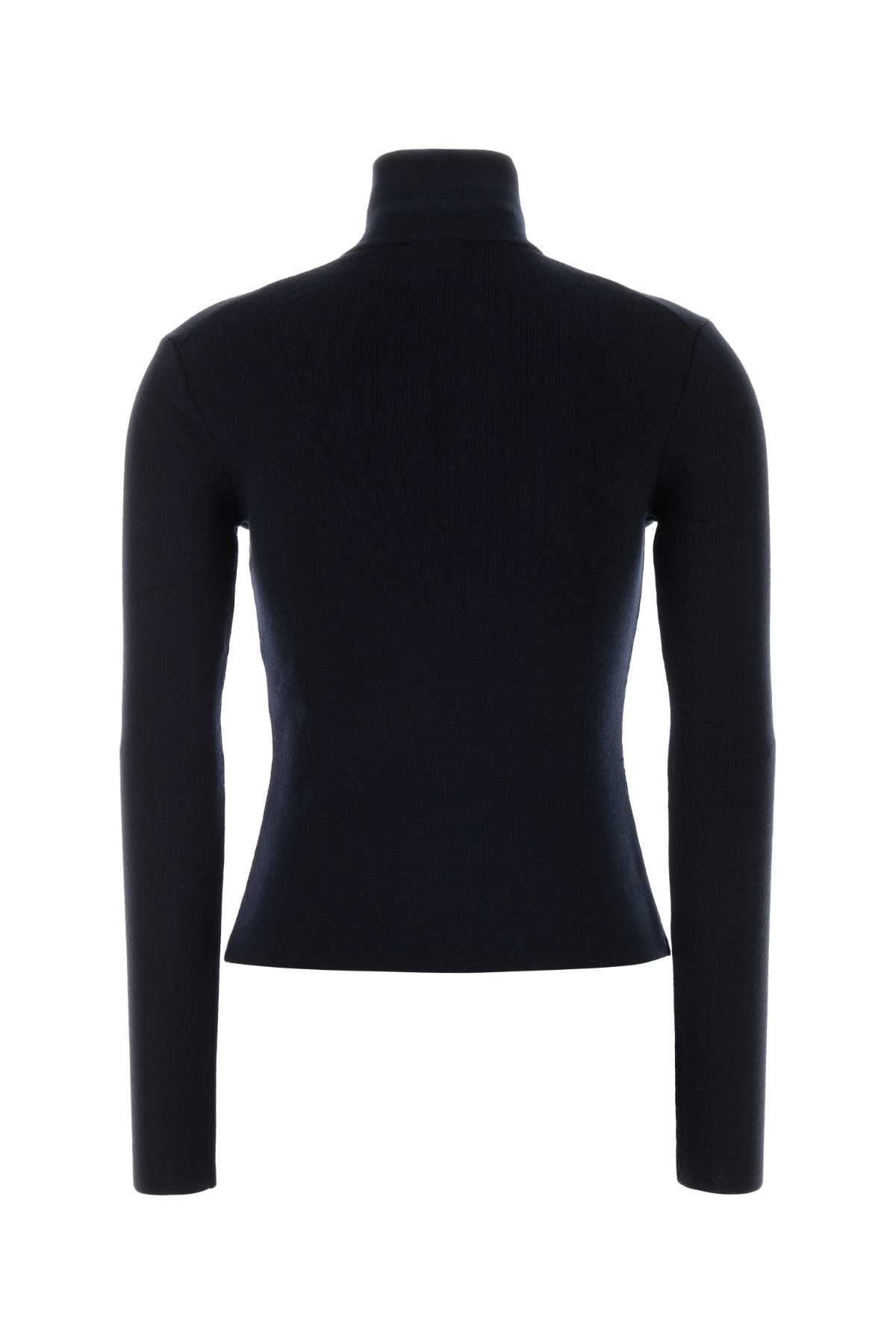 Courrèges Midnight Blue Wool Sweater In Burgundy