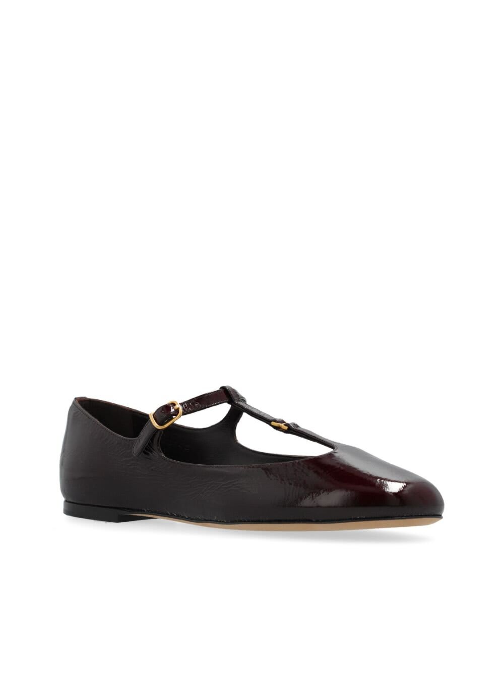 Shop Chloé Ballerina Marcie Vernice In Plum Purple