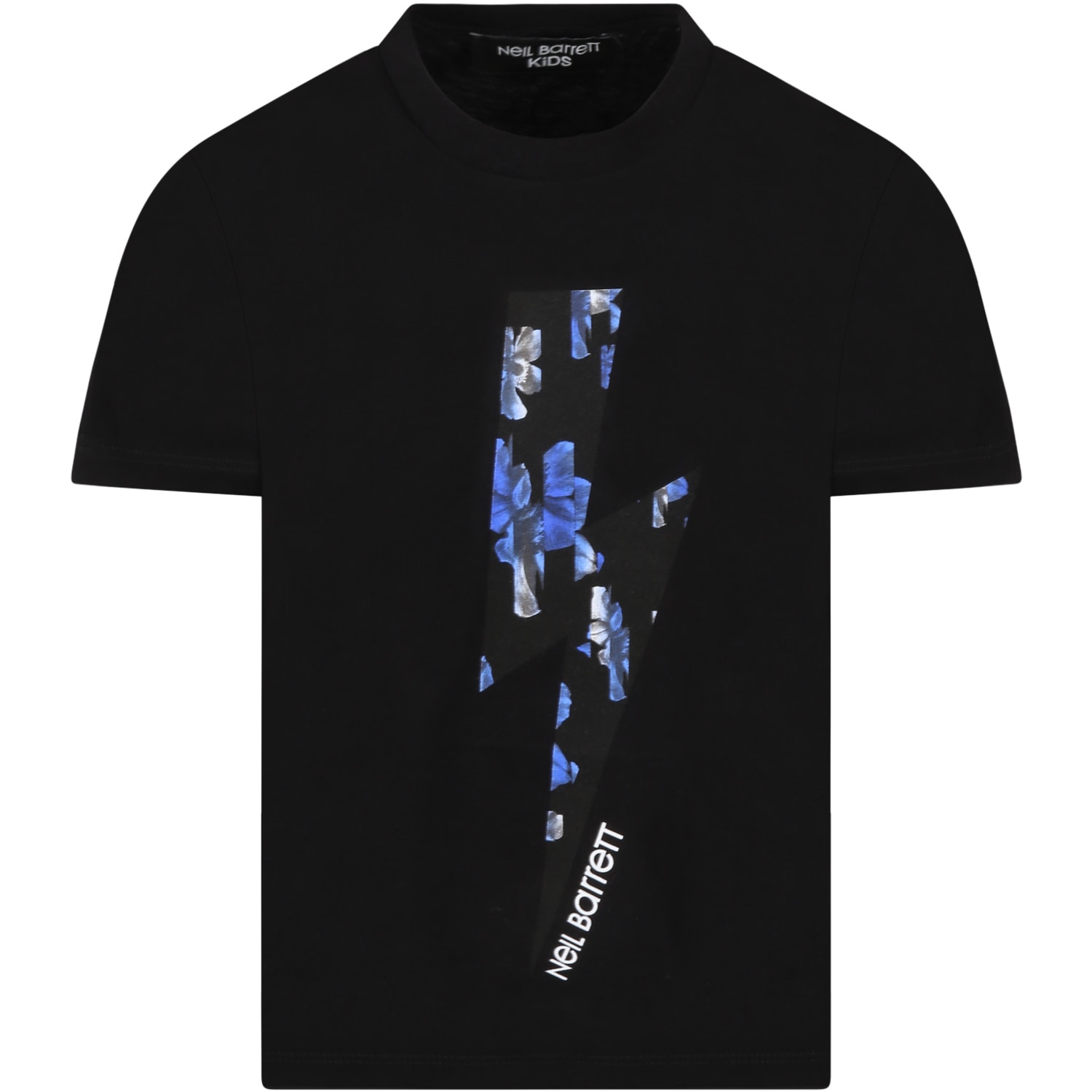Neil Barrett Black T-shirt For Boy With Lightning
