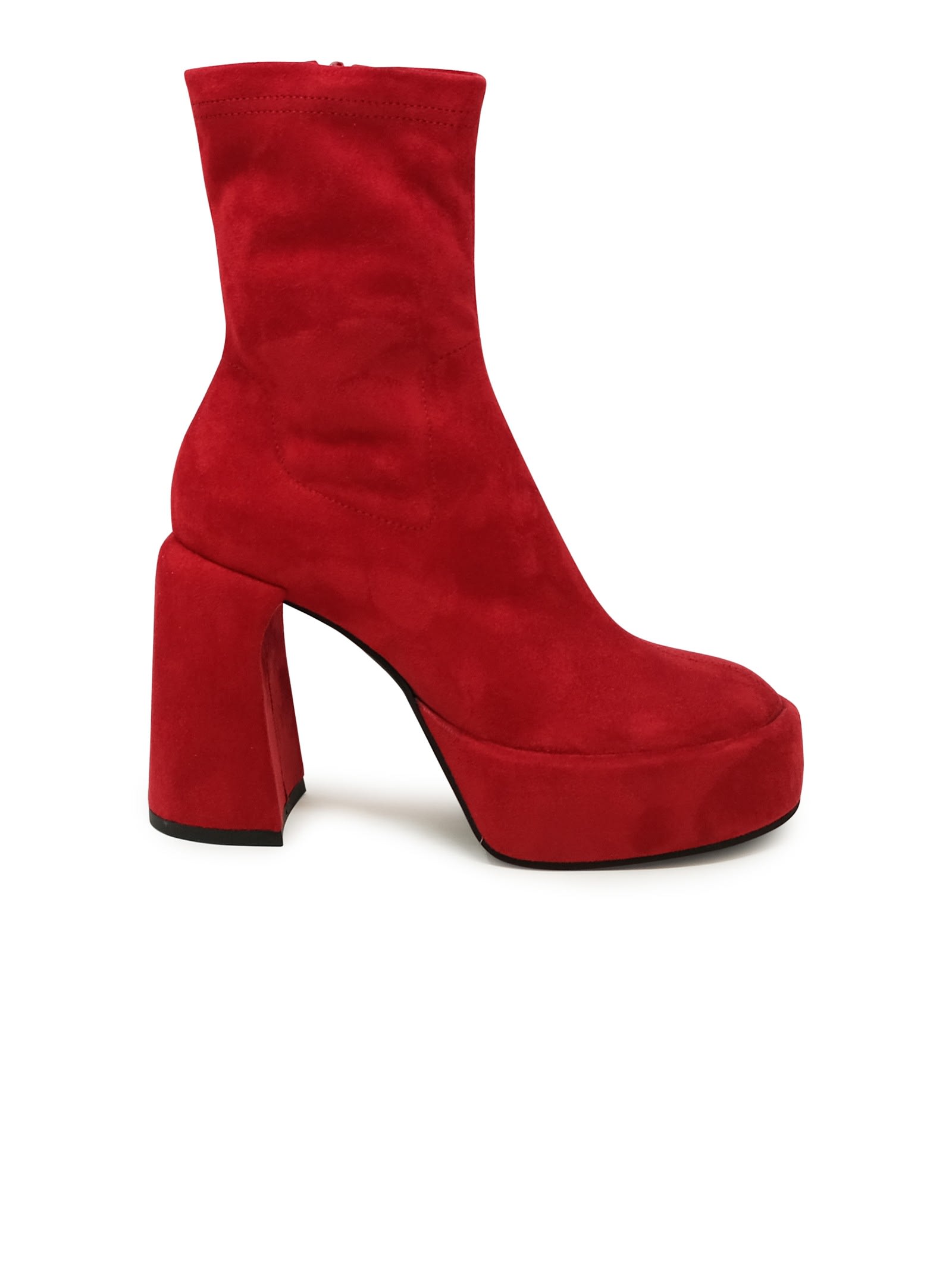 Shop Elena Iachi Ecodaino Zelda Ankle Boots In Red