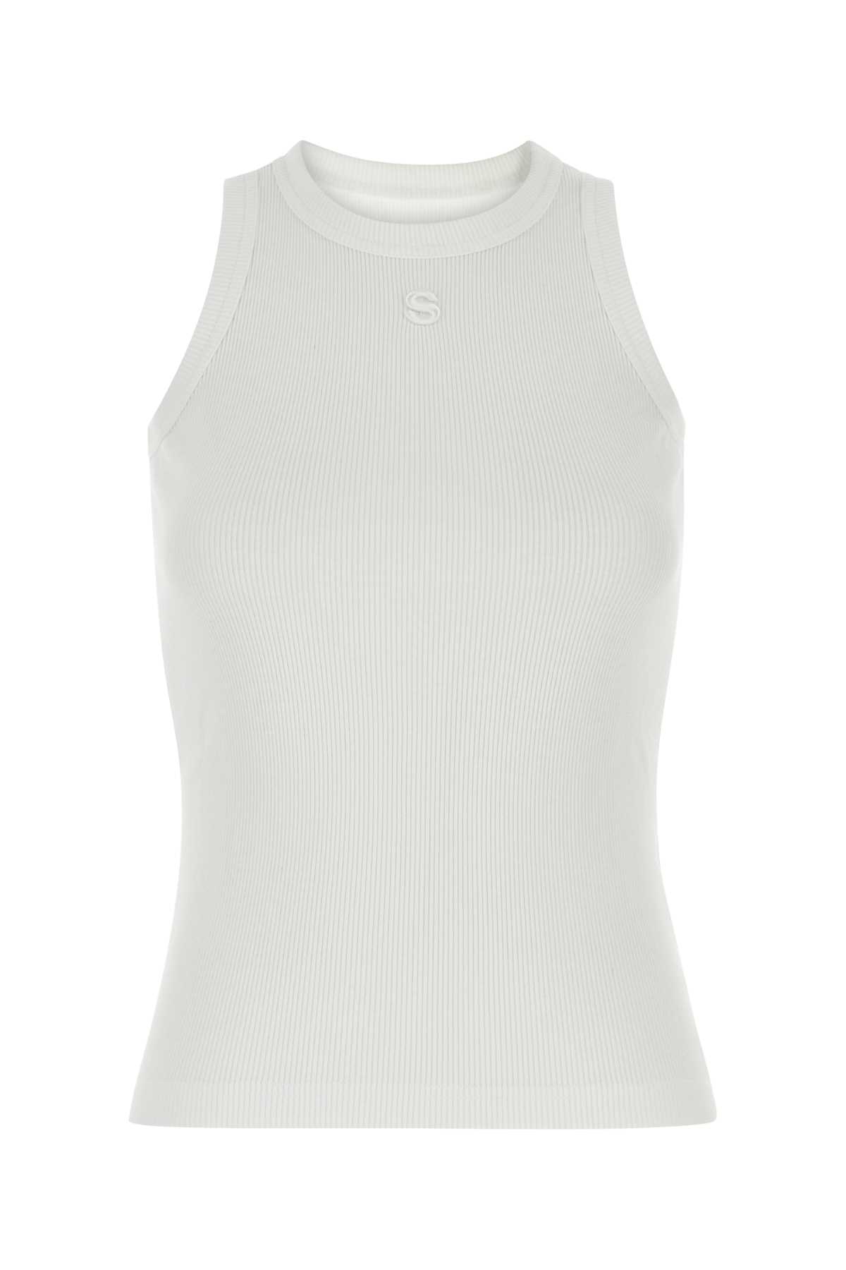 White Cotton Tank Top
