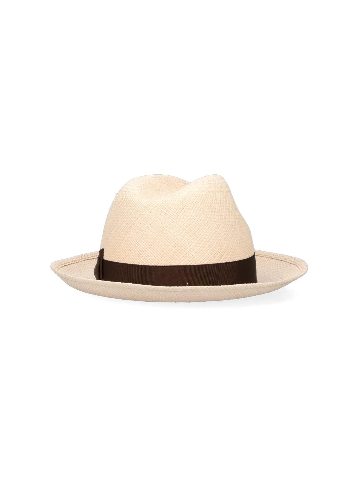 Shop Borsalino Panama Hat In Naturale