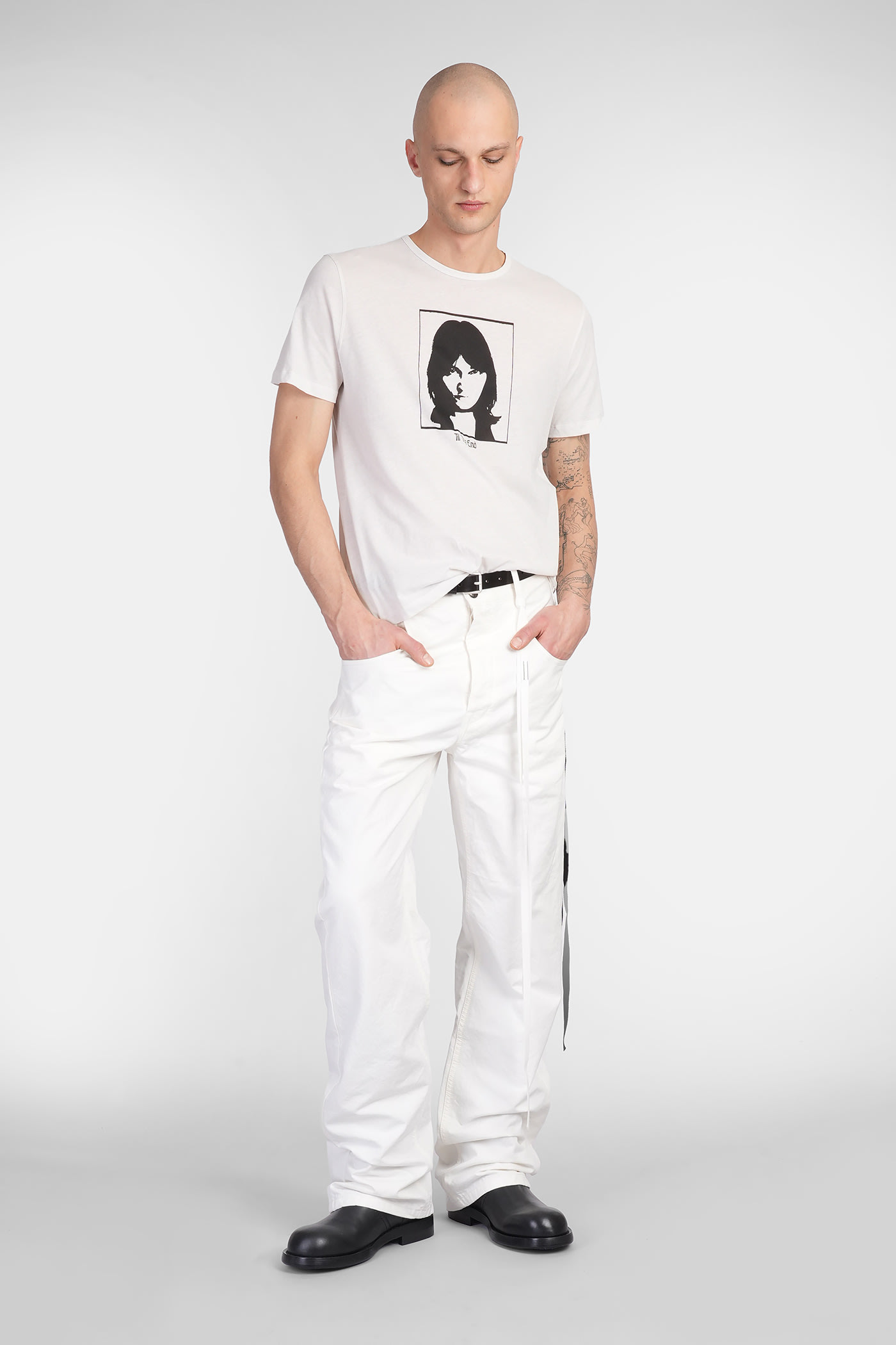 Ann Demeulemeester Ronald Pants In White Cotton In White