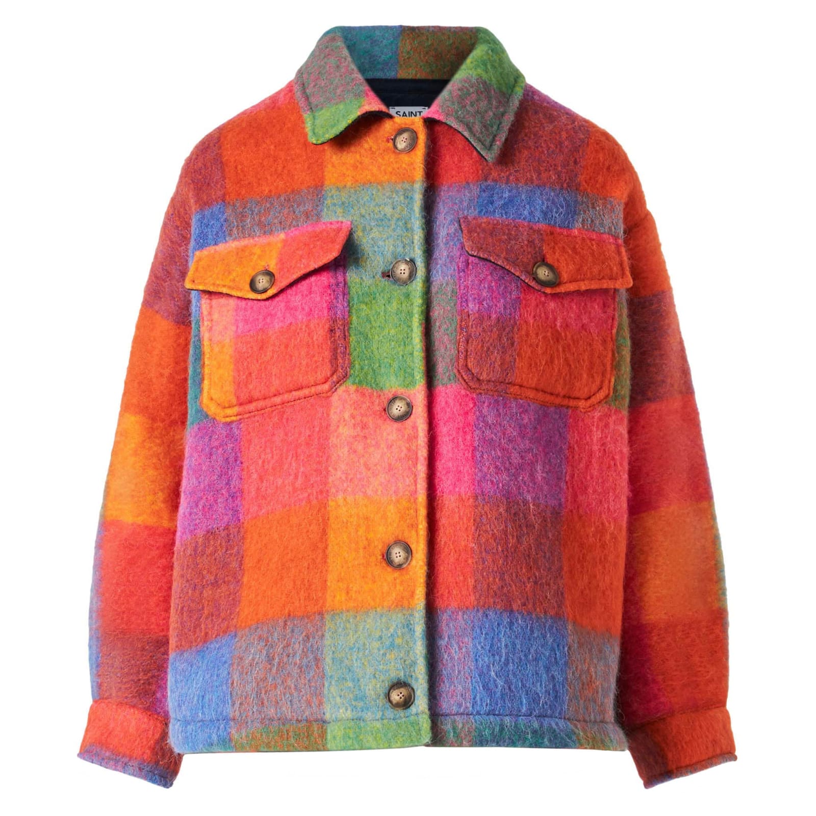 Shop Mc2 Saint Barth Woman Overshirt With Fringes In Multicolor