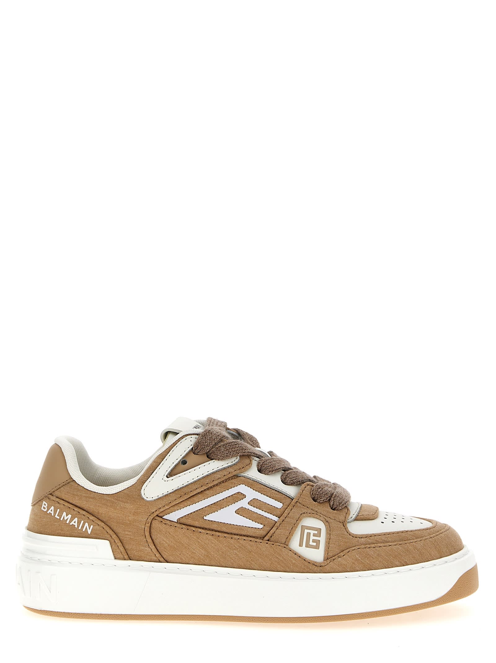 Balmain B-court Skate Sneakers In 0ez Nude Clair