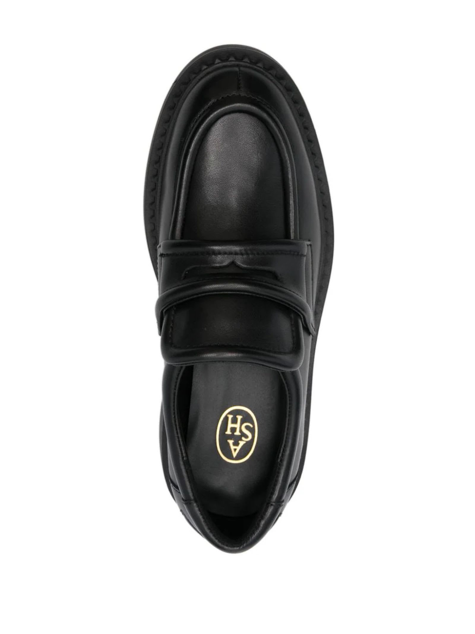 Shop Ash Black Calf Leather Miracle Loafers