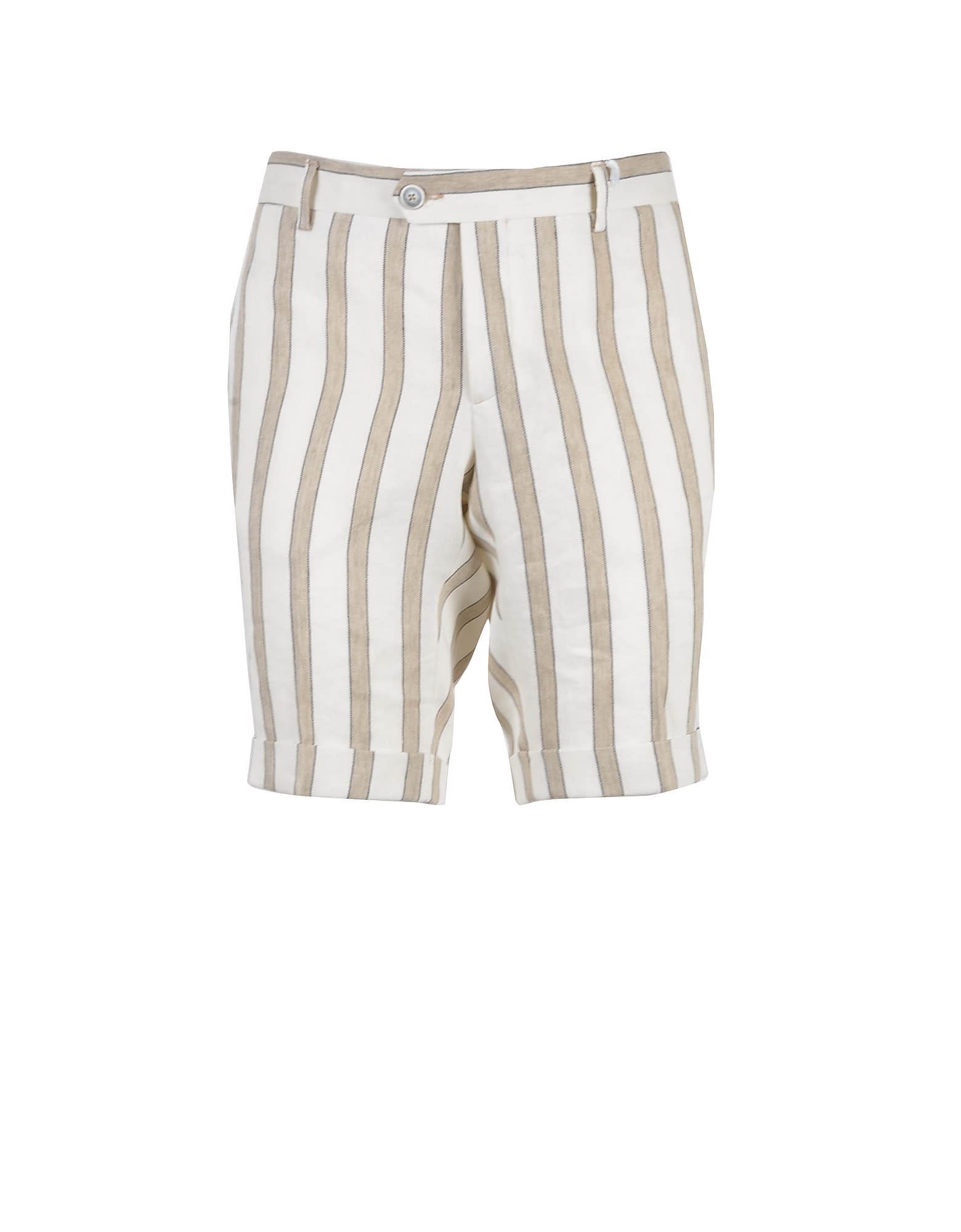 Domenico Tagliente Mens White/beige Bermuda Shorts