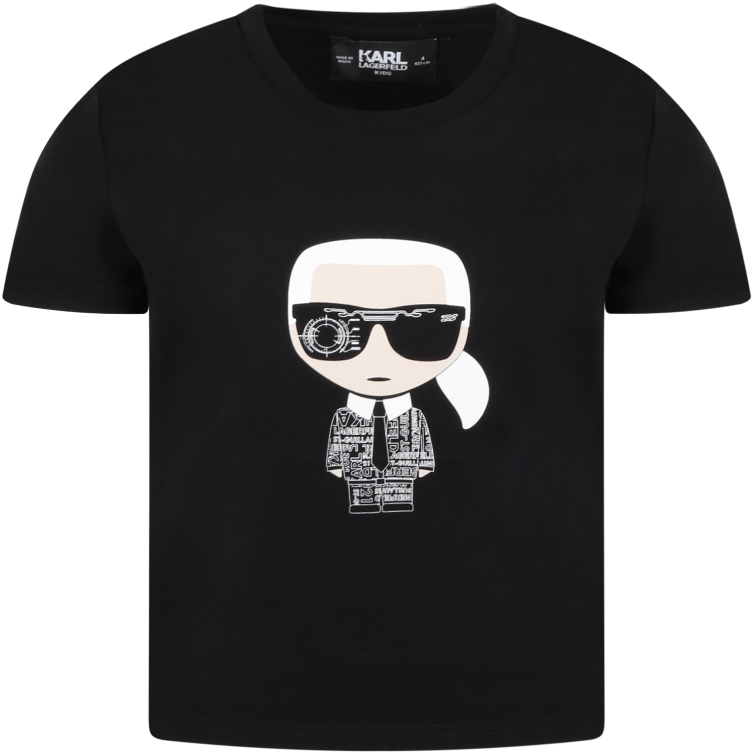 Karl Lagerfeld Kids Black T-shirrt For Boy With Karl