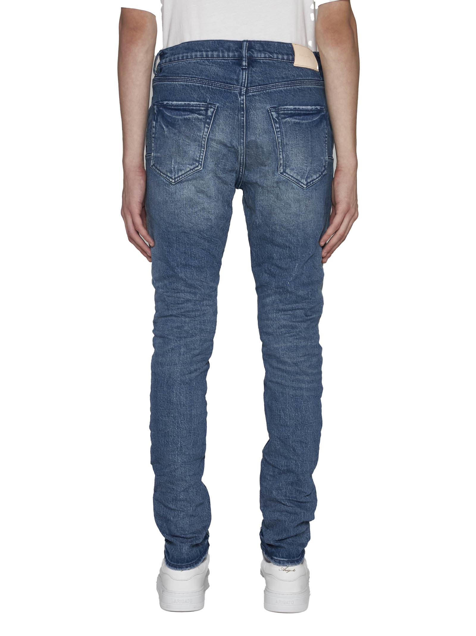 Shop Purple Brand Jeans In Mid Indigo