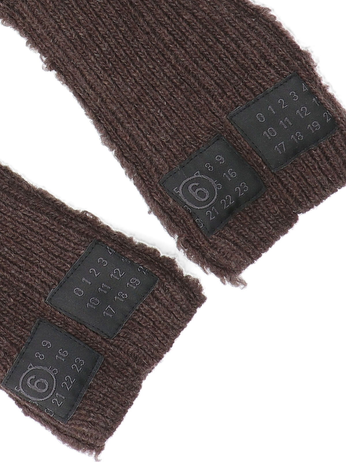 Mm6 Maison Margiela Wool Blend Gloves In Brown