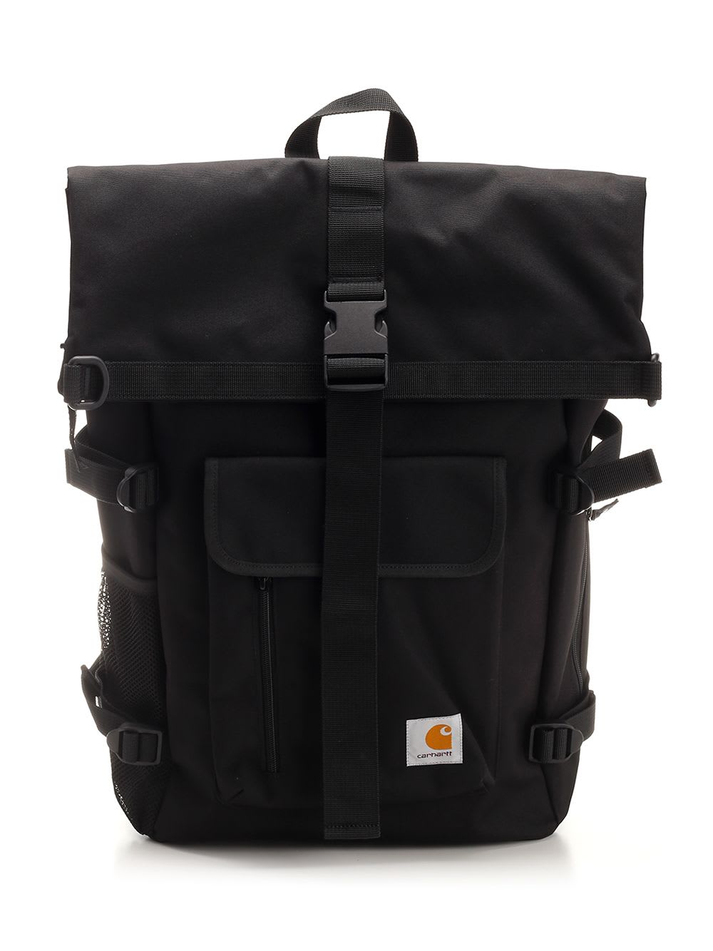 Carhartt Wip Mens Black Philis Water-repellent Recycled-polyester Backpack In Black