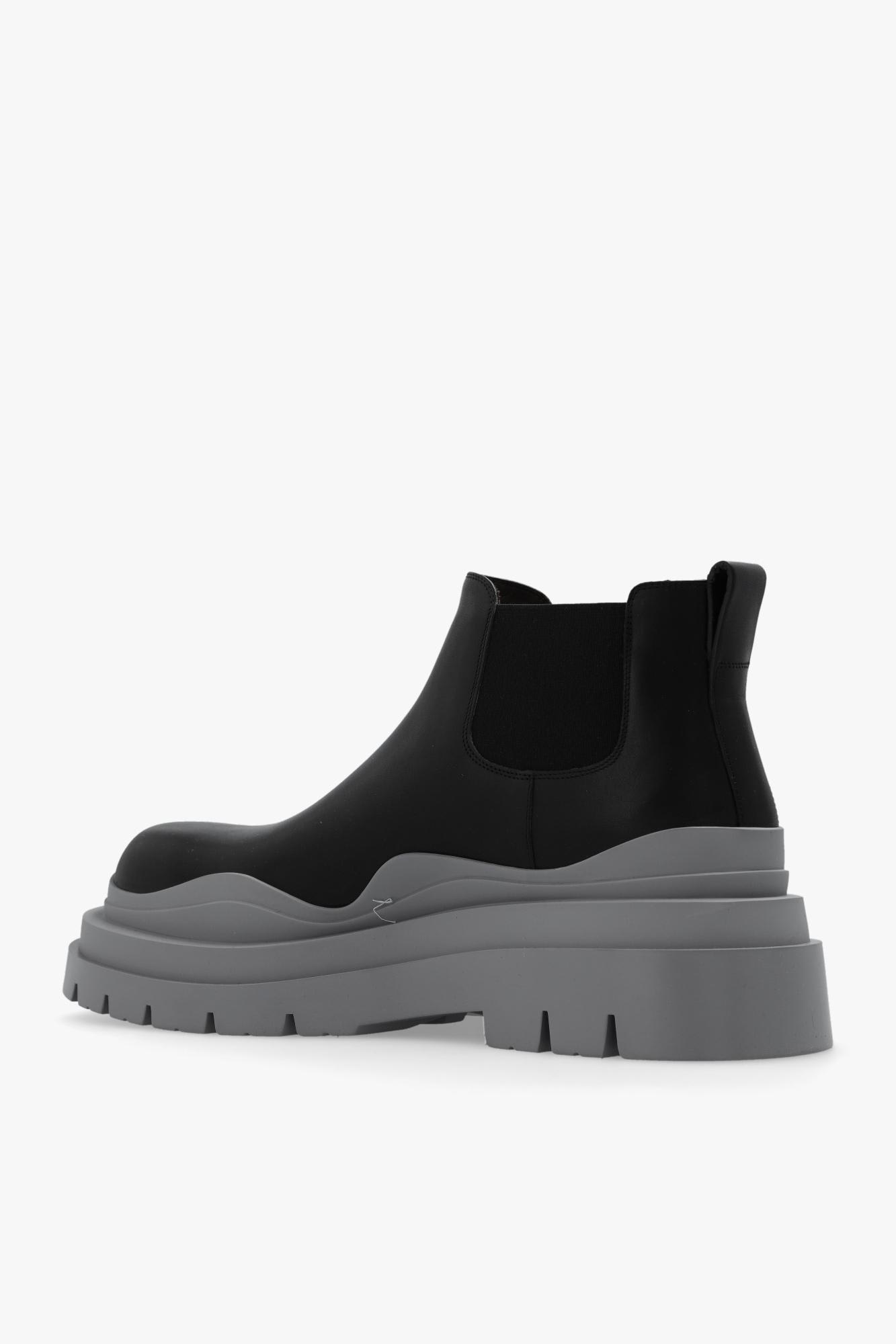 Shop Bottega Veneta Tire Slip-on Ankle Boots In Black