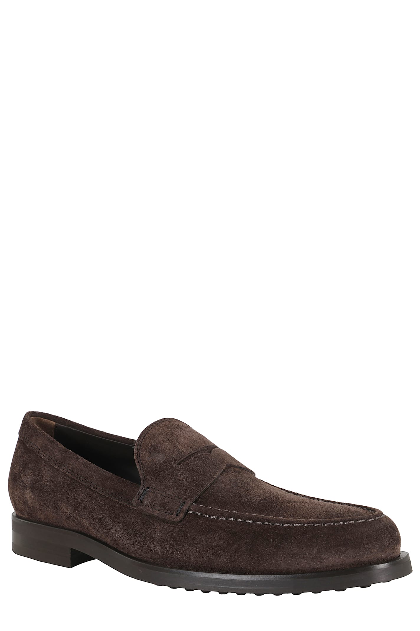 Tod's Suede Gomma Leggero Loafers In Brown