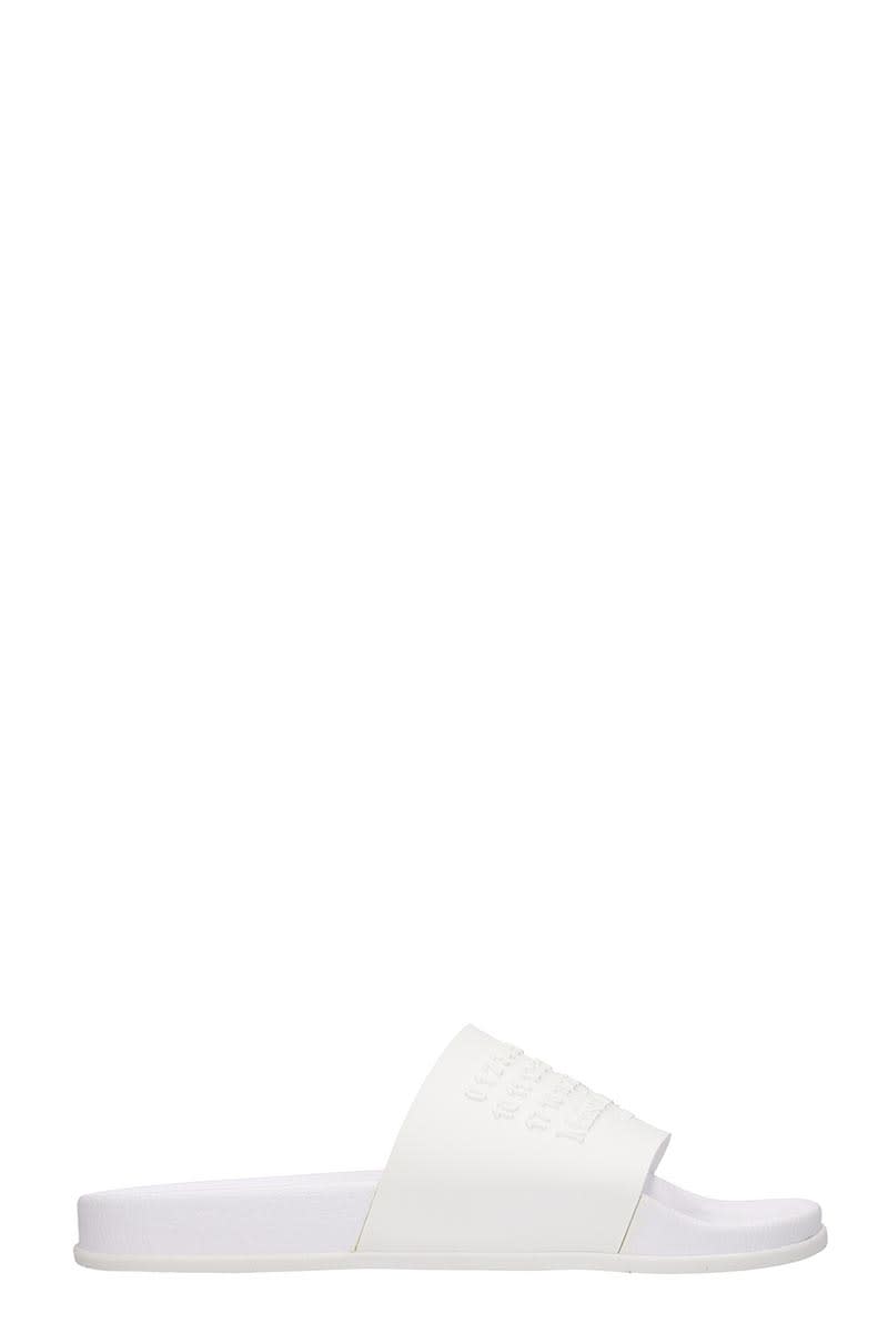 MAISON MARGIELA FLATS IN WHITE RUBBER/PLASIC,11283480