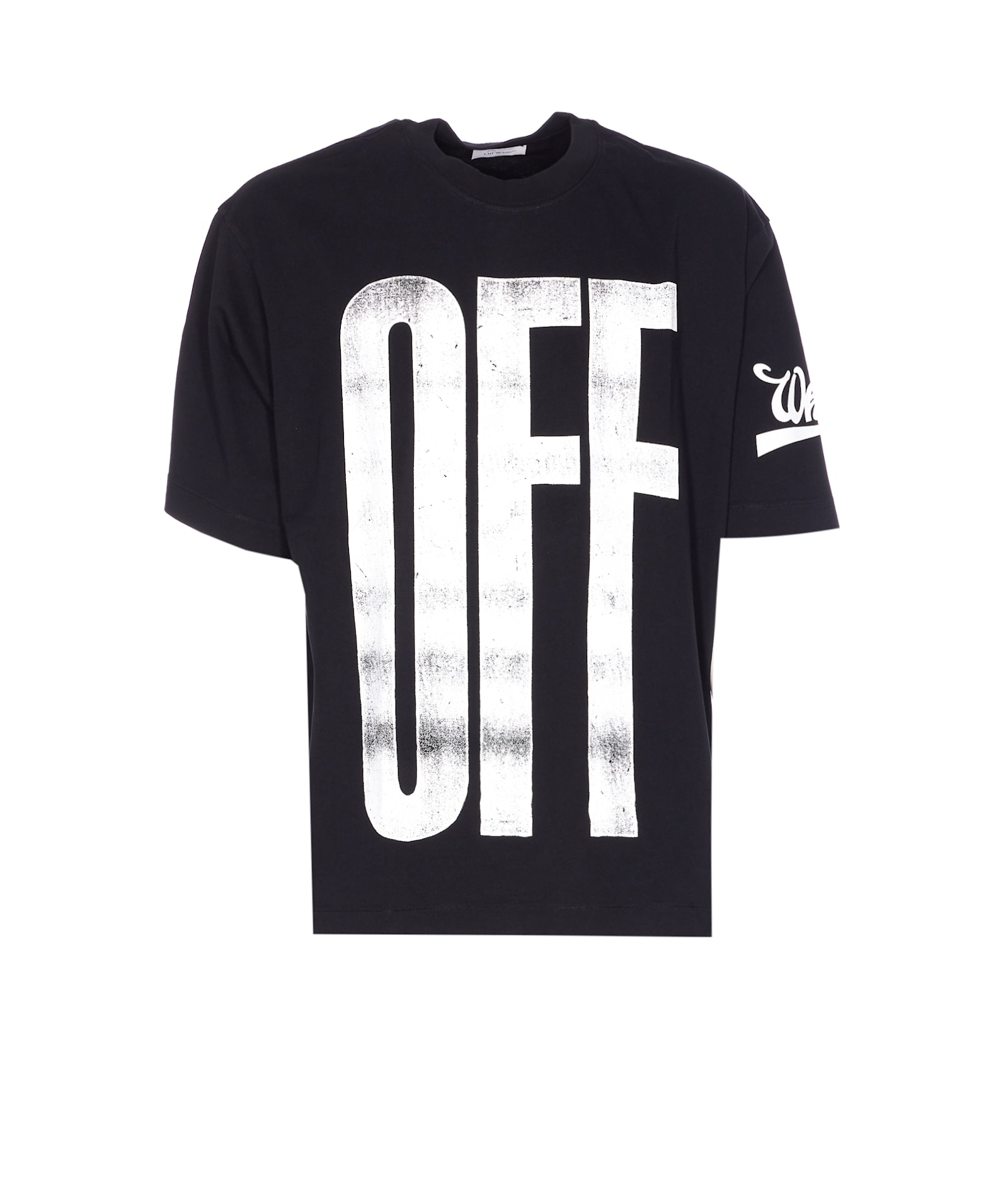 Off-white Graphic Skate Design Crewneck Short Sleeve T-shirt In Black