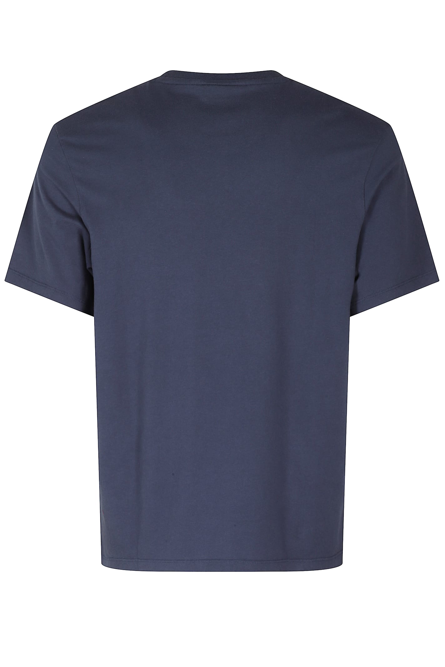 Maison Kitsuné T-shirt With Pocket And Baby Fox Patch In Blue