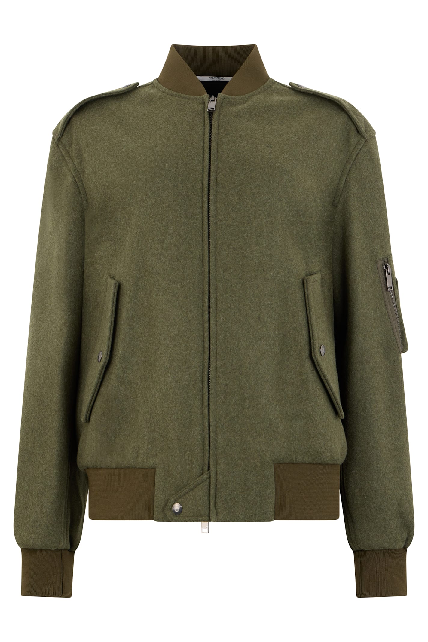 Valentino Bomber Jacket In Green