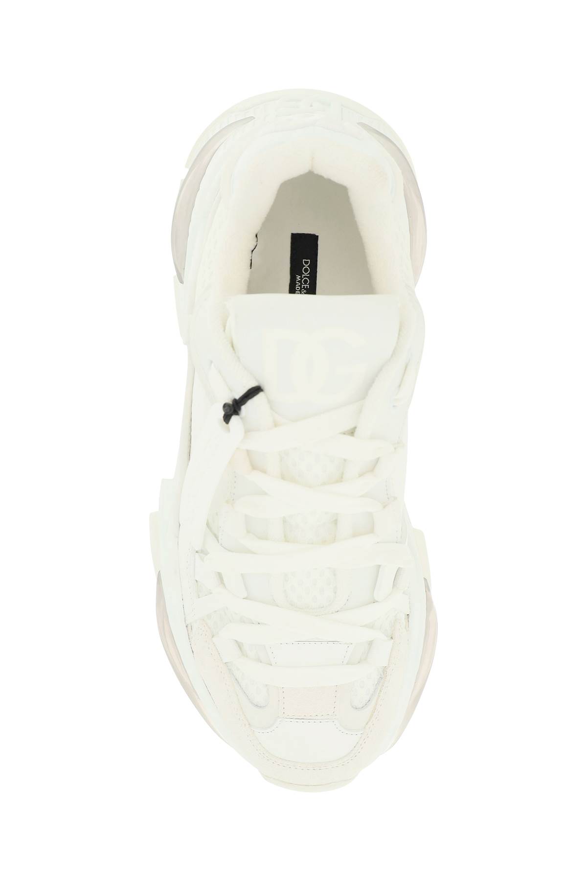 Dolce & Gabbana White Mixed-material Airmaster Sneakers In White