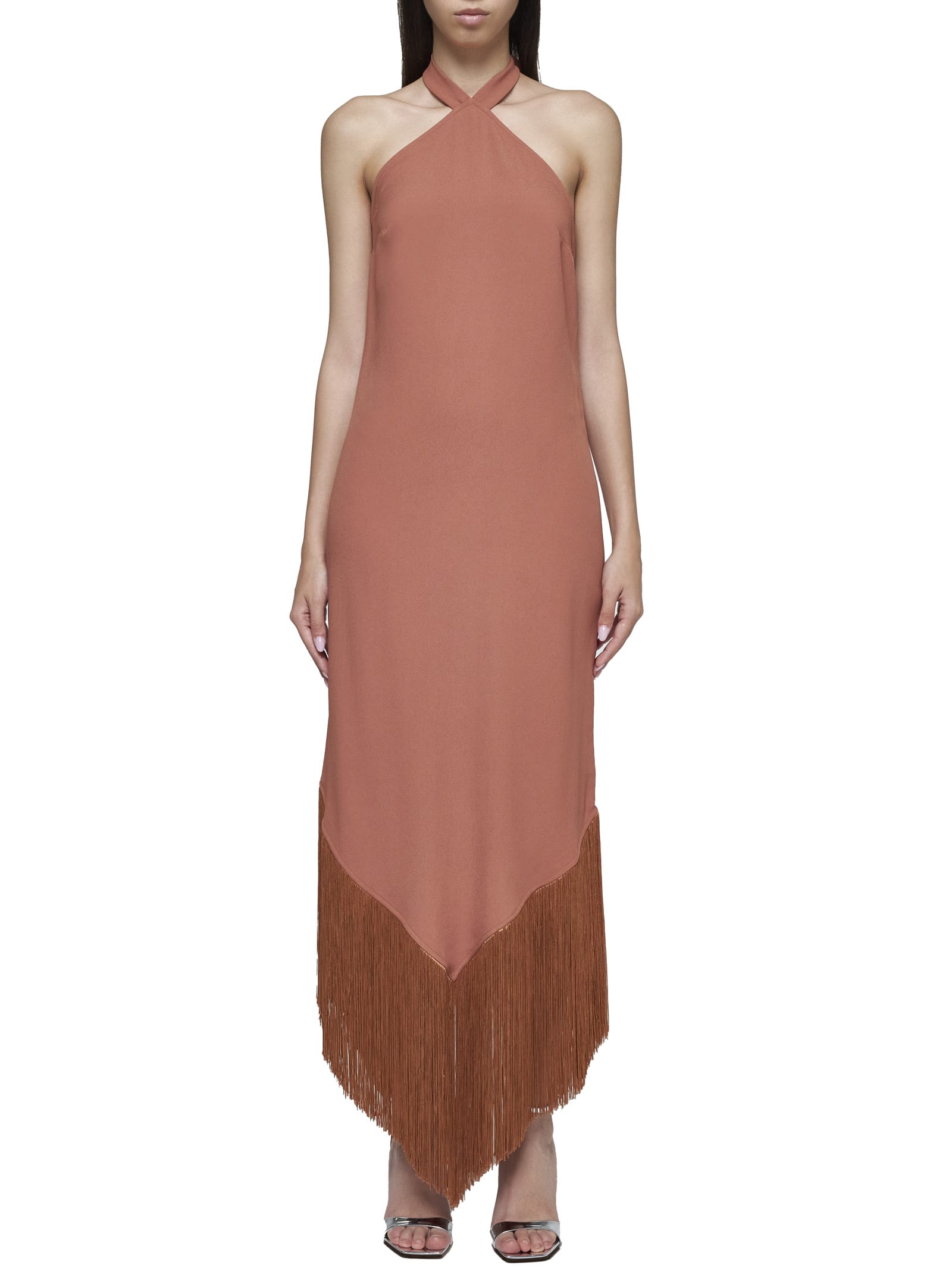 Shop Taller Marmo Dress In Terracotta