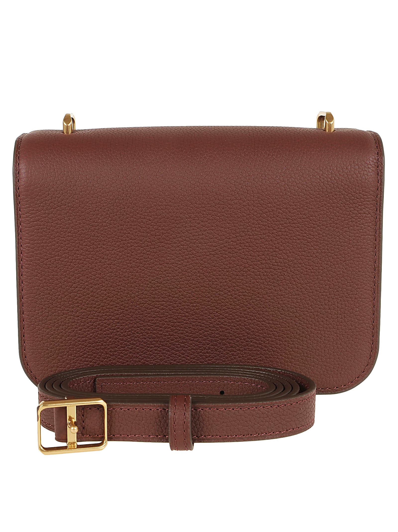 Shop Tory Burch Eleanor Pebbled Small Convertible Shoulder Bag In Dark Cabernet