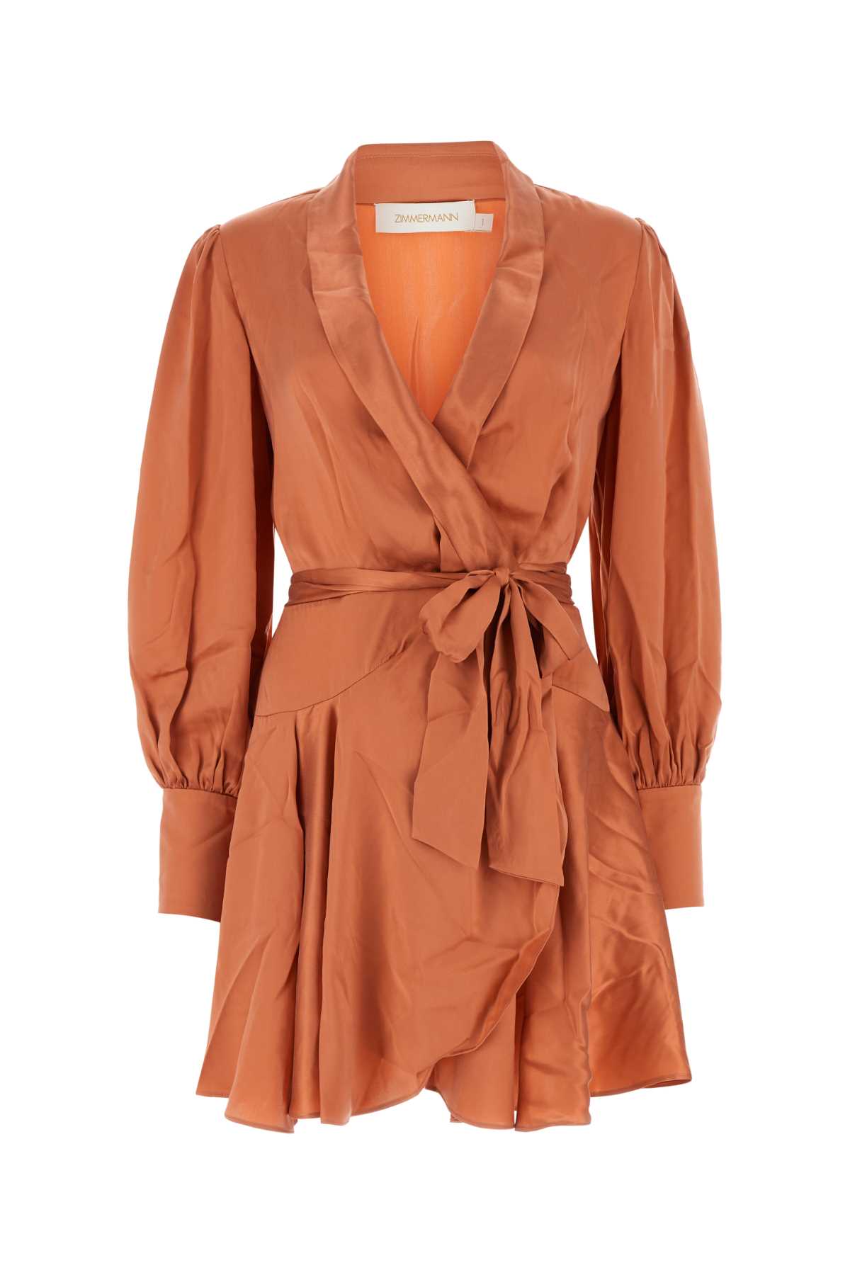 Shop Zimmermann Dark Pink Silk Dress In Papaya