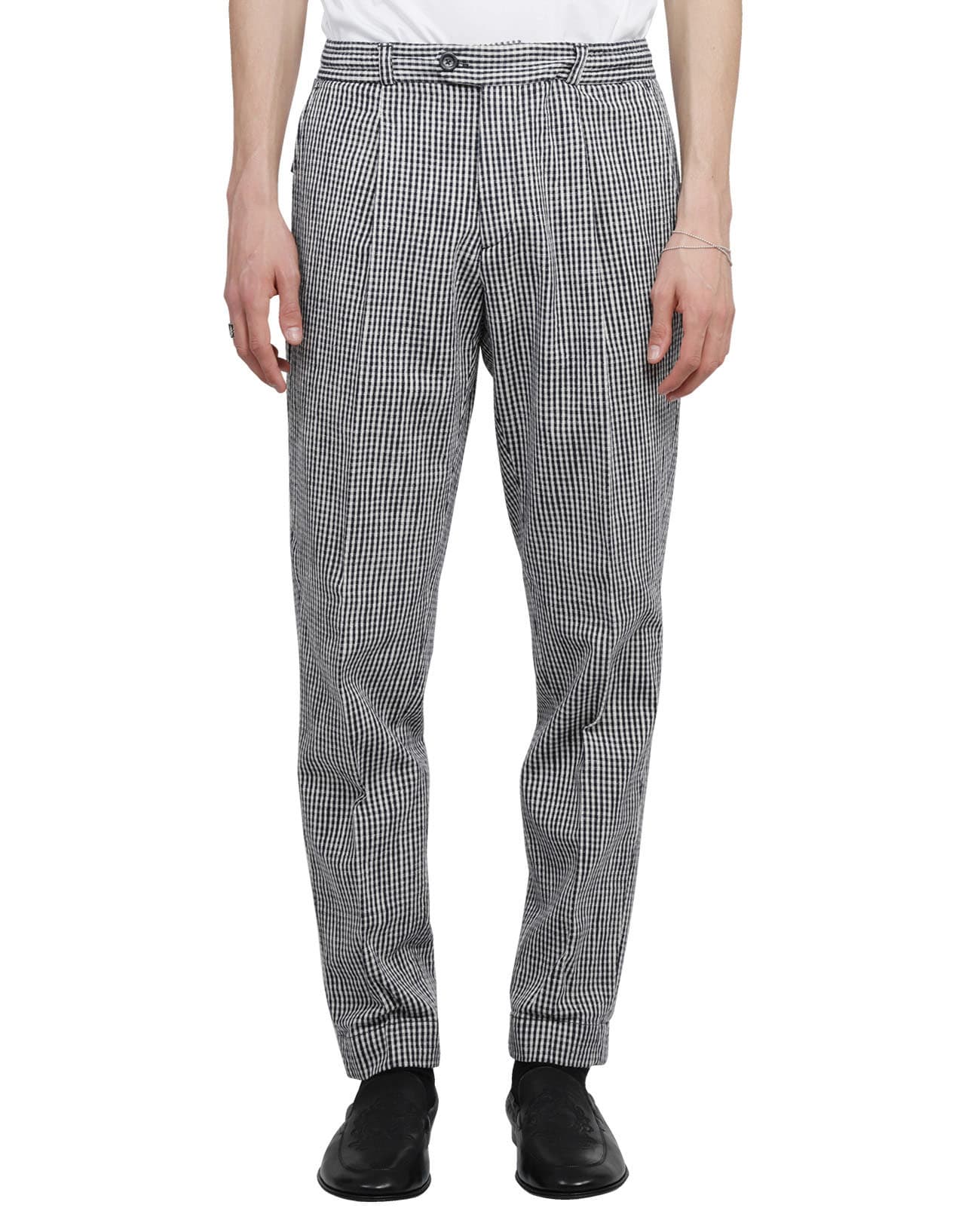 PT01 Pt Torino Patterned Navy Trousers