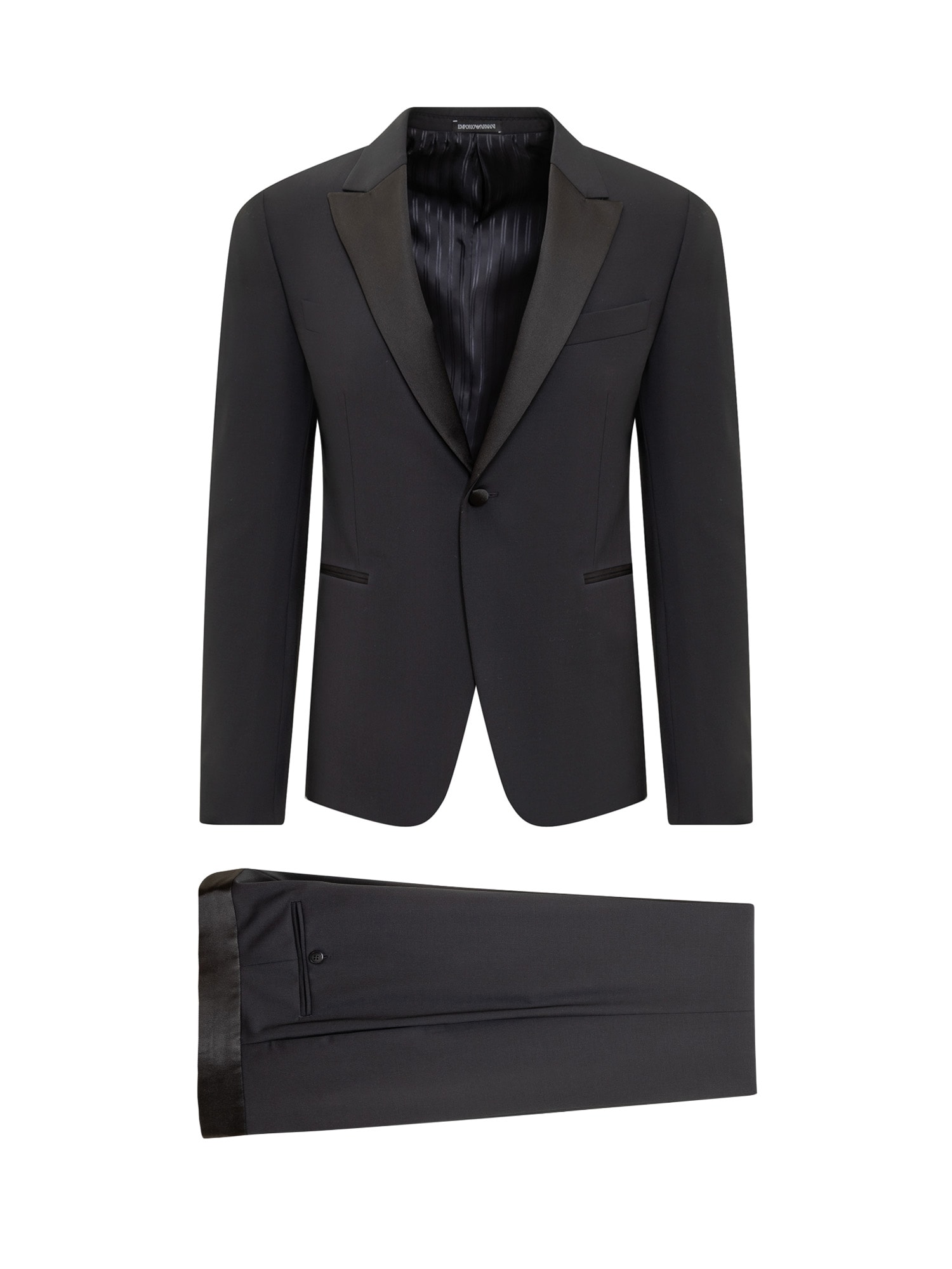 Emporio Armani Two Piece Tuxedo Suit In Blu Navy