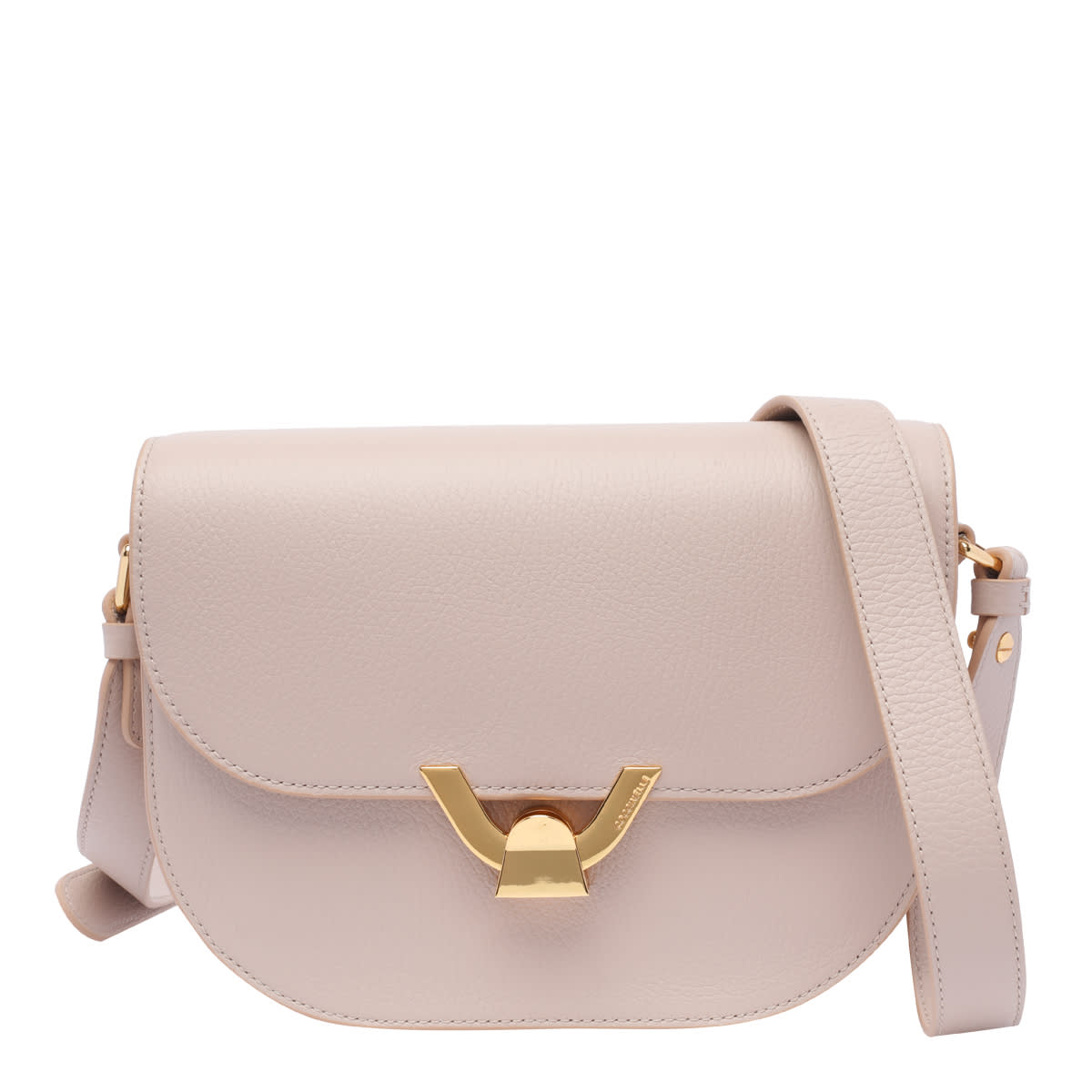 Shop Coccinelle Dew Small Crossbody Strap Bag In Pink