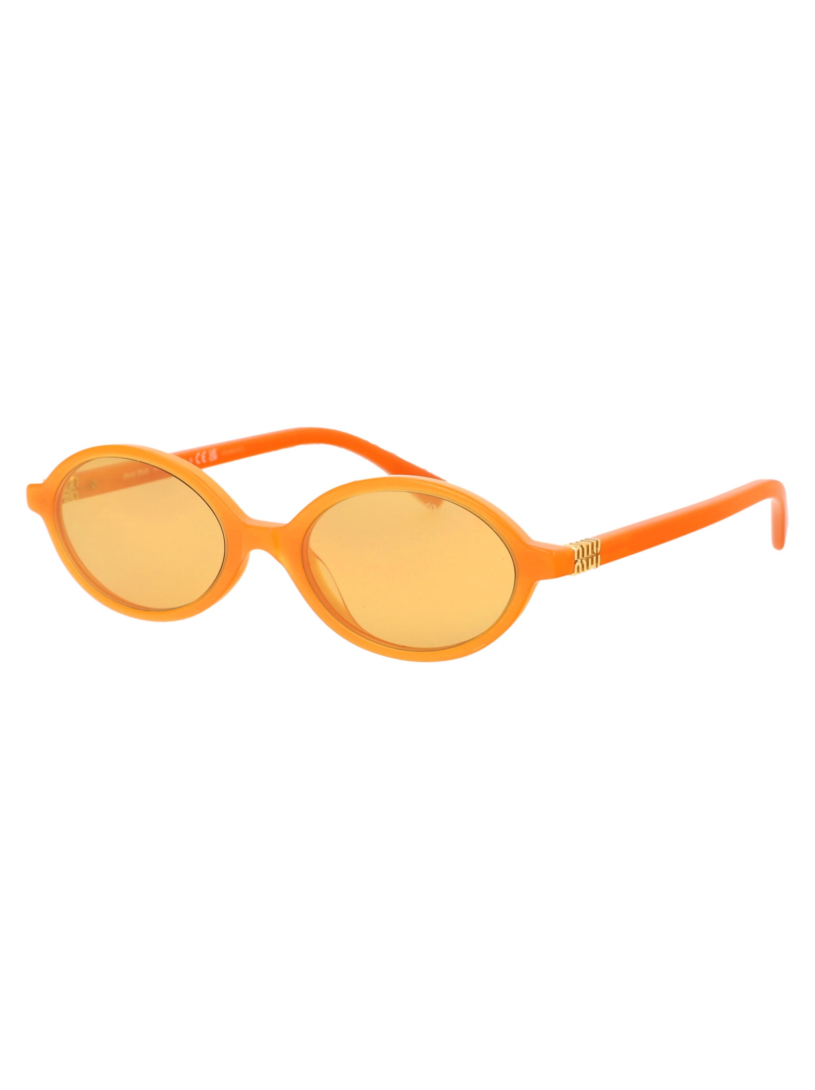 Shop Miu Miu 0mu 04zs Sunglasses In 11v40d Turmenic Opal