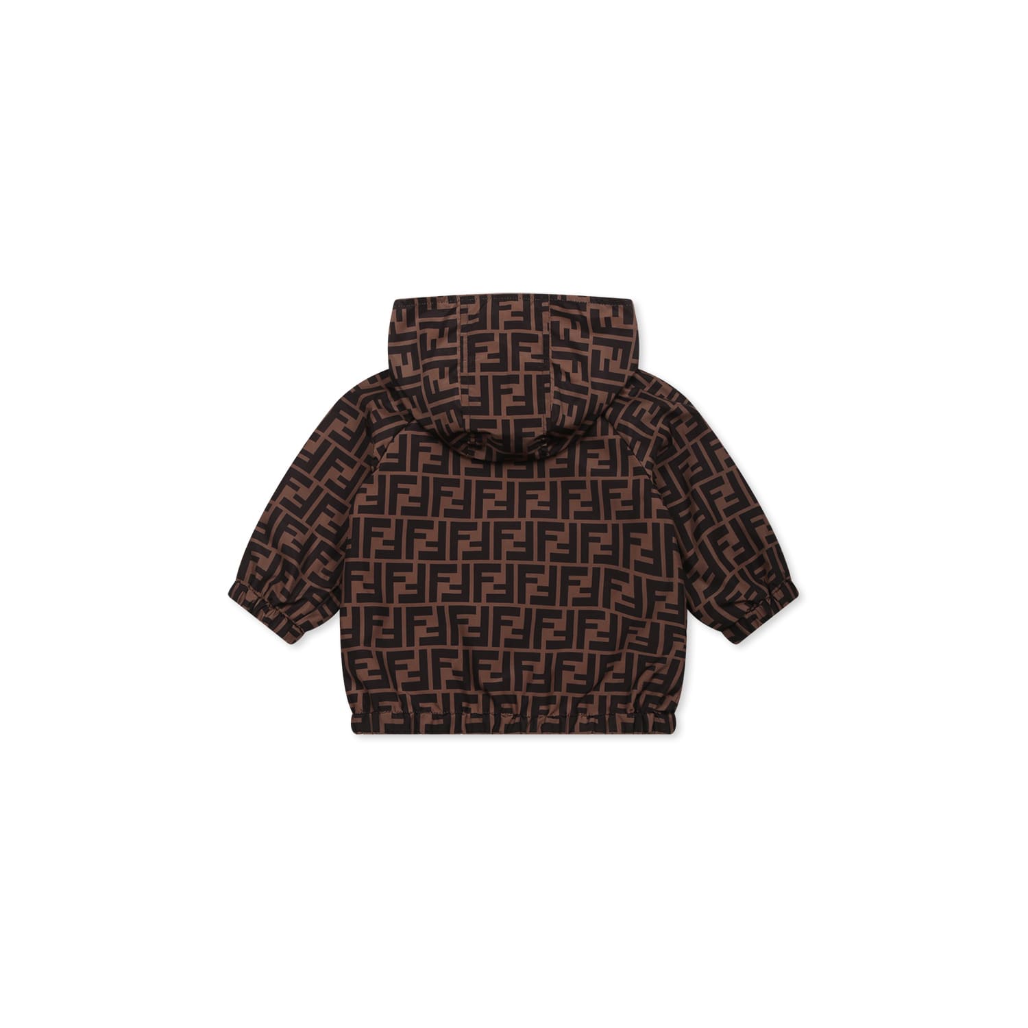 Fendi Pink Windbreaker Jacket For Baby Girl With Ff In Pink