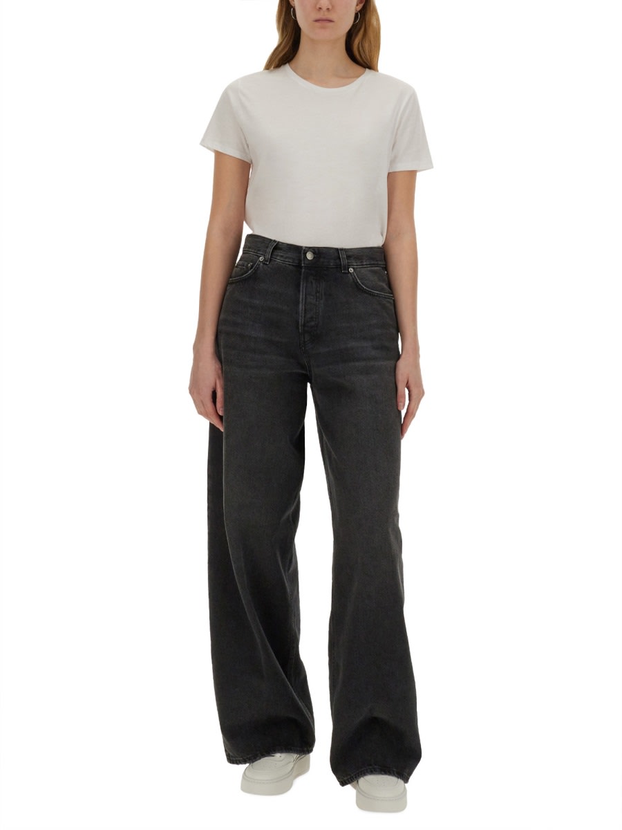 Haikure Denim Wide-leg Jeans In Black