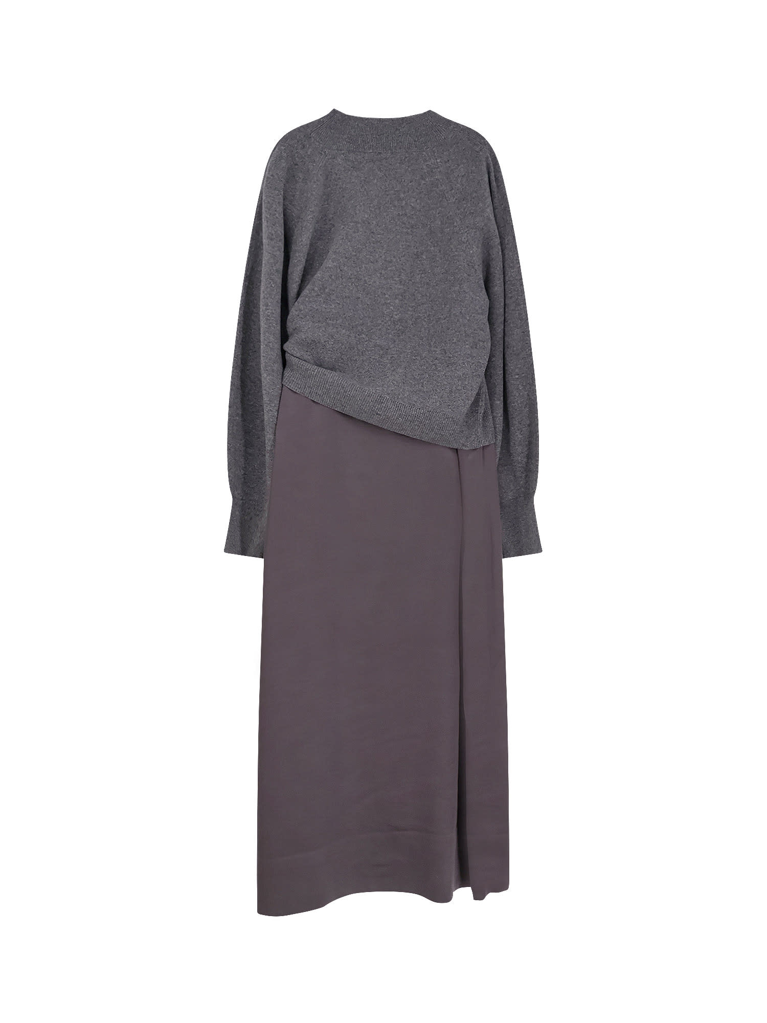 Hugo Boss Flalina Dress With Virgin Wool And Cashmere Sweater In Animal Print