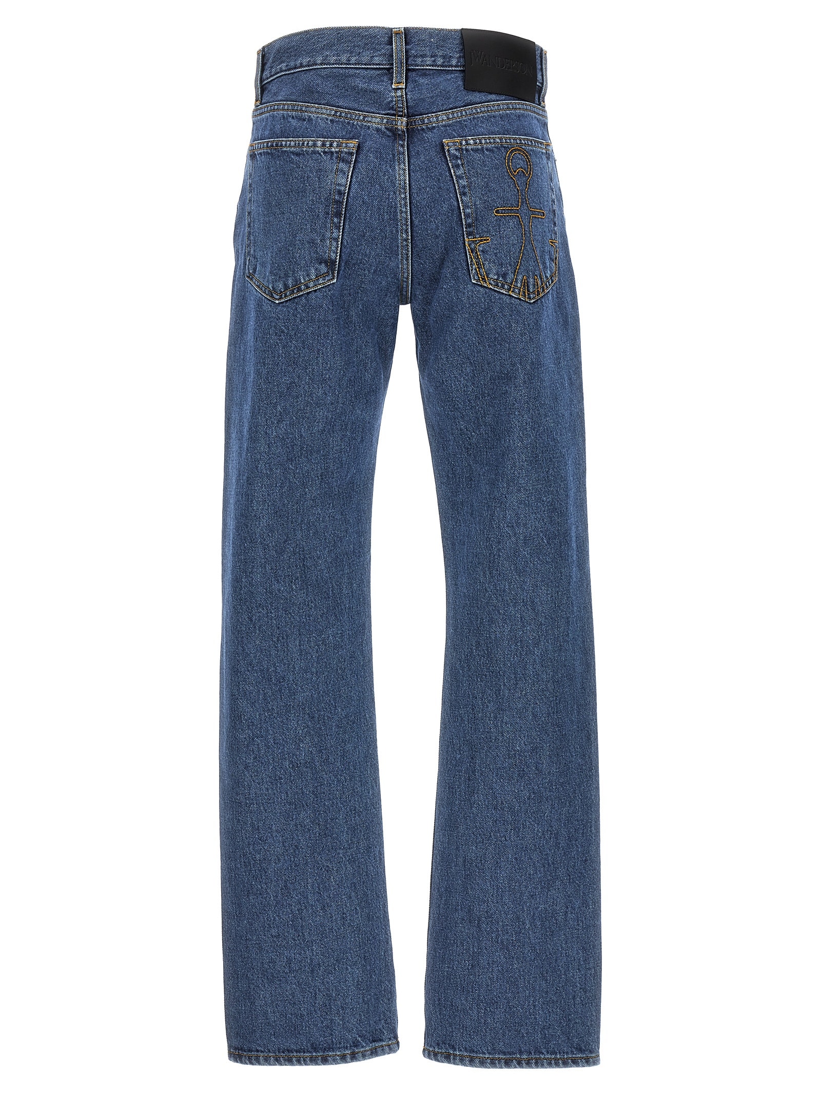 Shop Jw Anderson Anchor Jeans In Blue