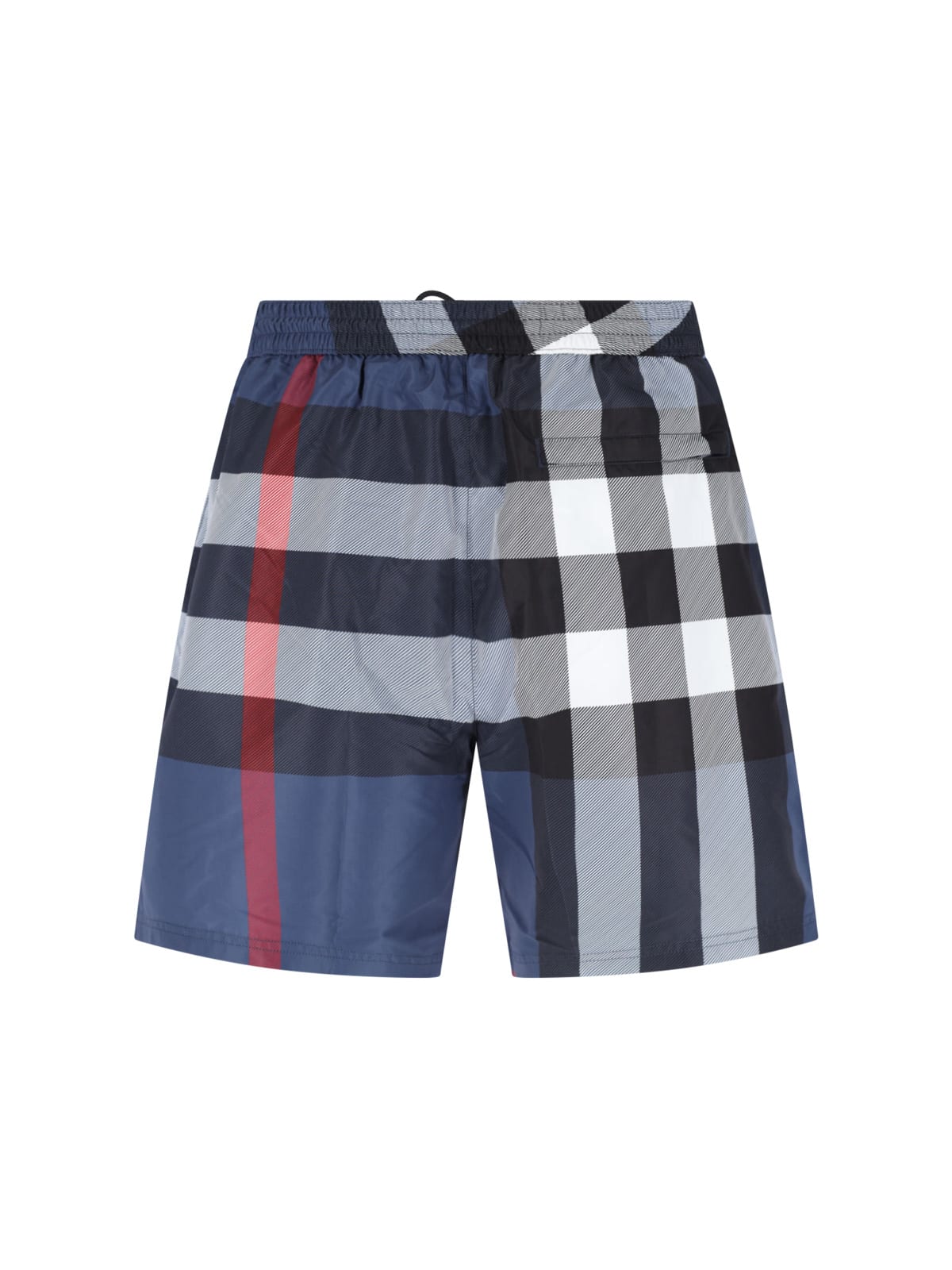 Burberry Mens Carbon Blue Guildes Graphic-print Regular-fit Shell Shorts In Blue