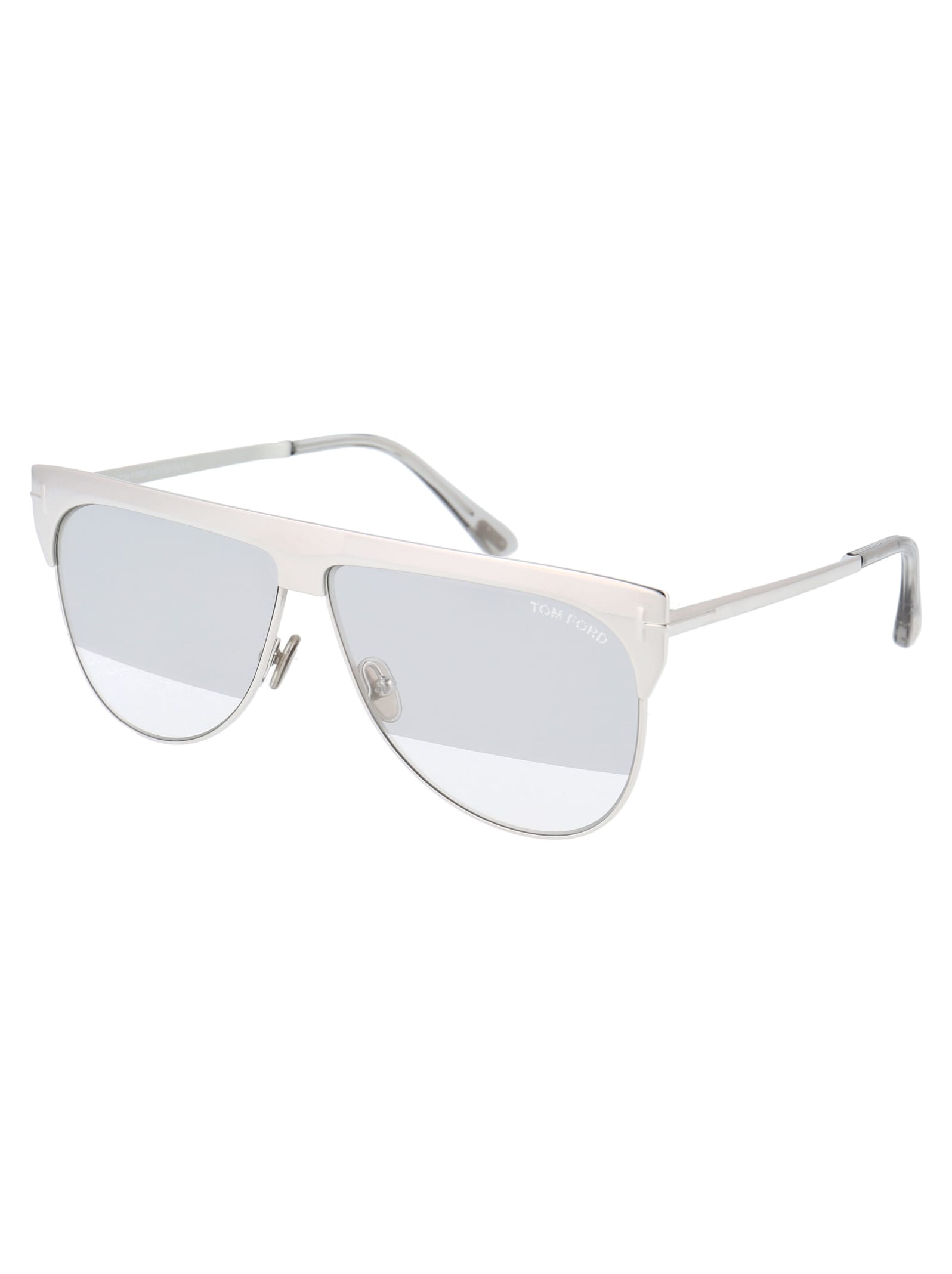 Shop Tom Ford Winter Sunglasses In 18c Silver