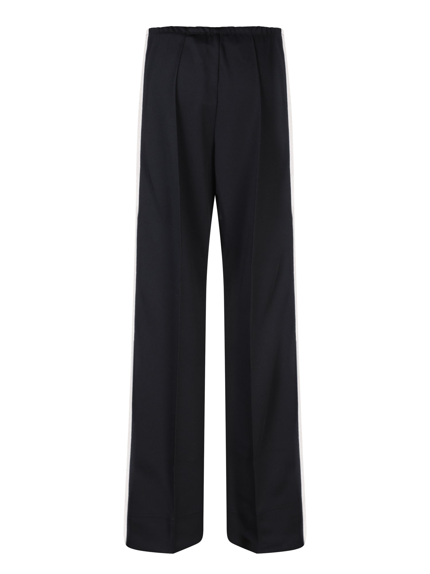 Shop Palm Angels Loose Fit Black Track Trousers