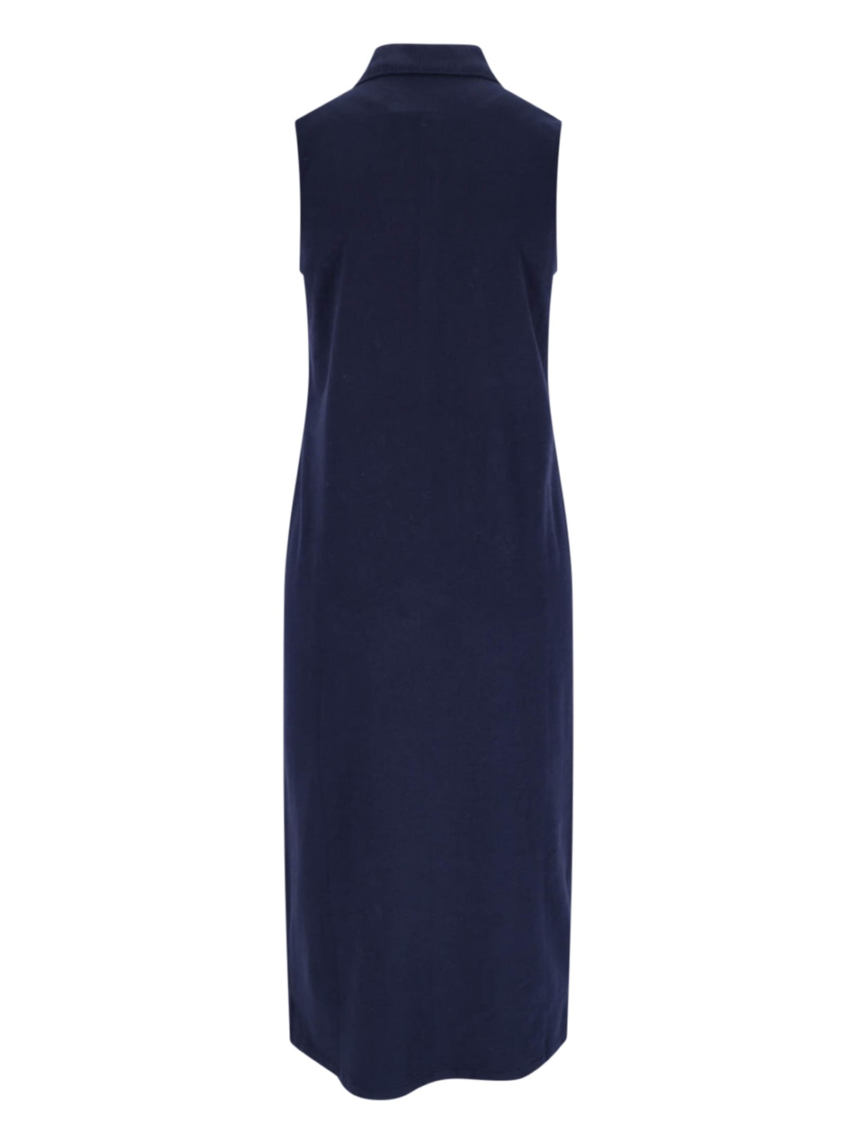 Polo Ralph Lauren Logo Midi Dress In Blue