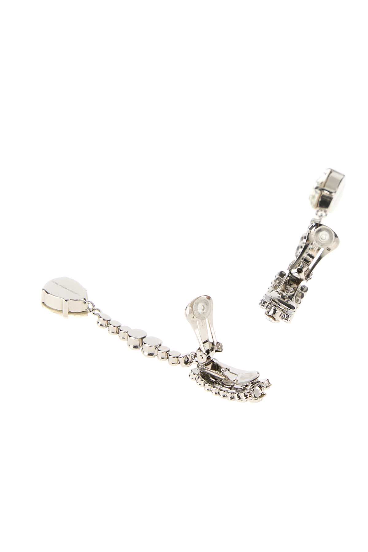Alessandra Rich Embellished Metal Earrings In Metallic